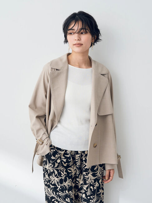 YECCA VECCA「パイピングショートトレンチコート」|その他|