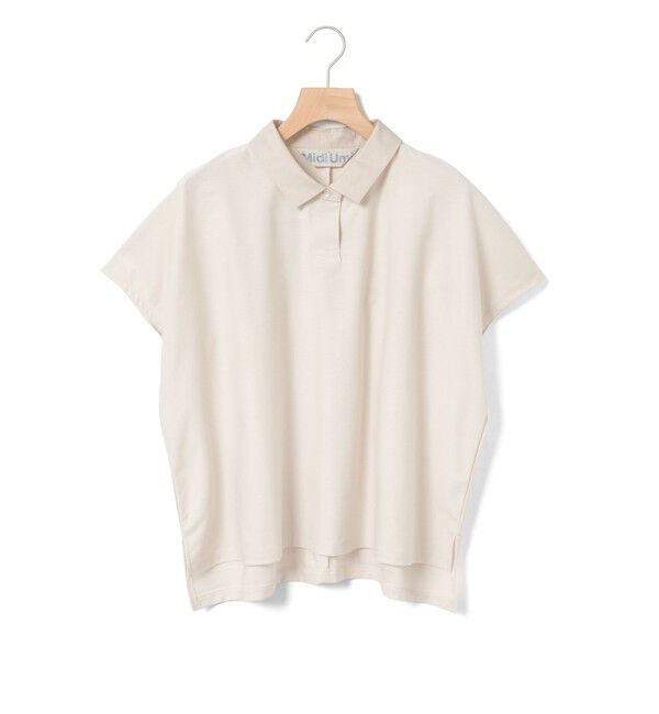 MidiUmi「MidiUmi ポロノースリーブプルオーバー」|Tシャツ・カットソー|ライトベージュ