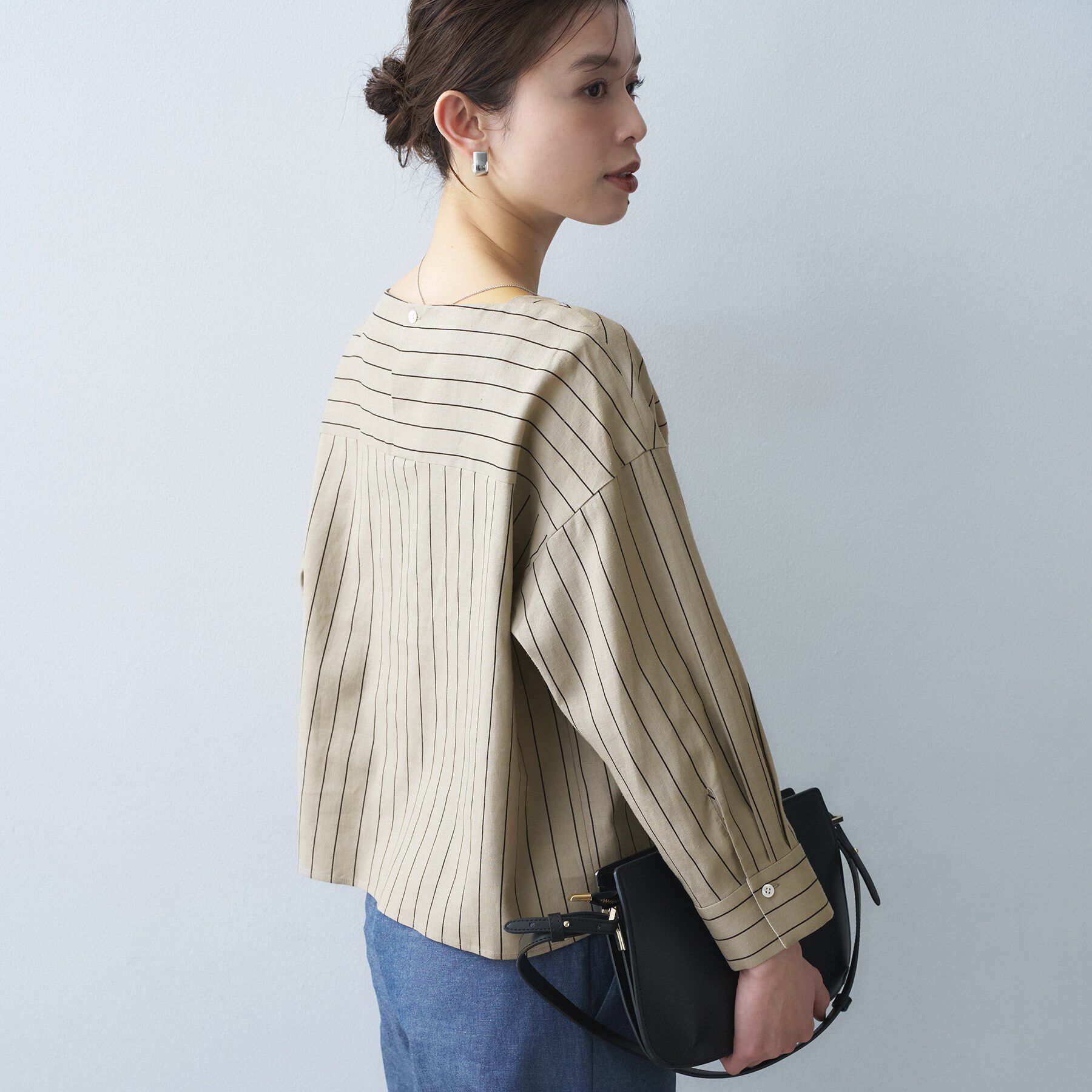 UNTITLED「【洗える/6分袖】ボートネックブラウス」|シャツ・ブラウス|