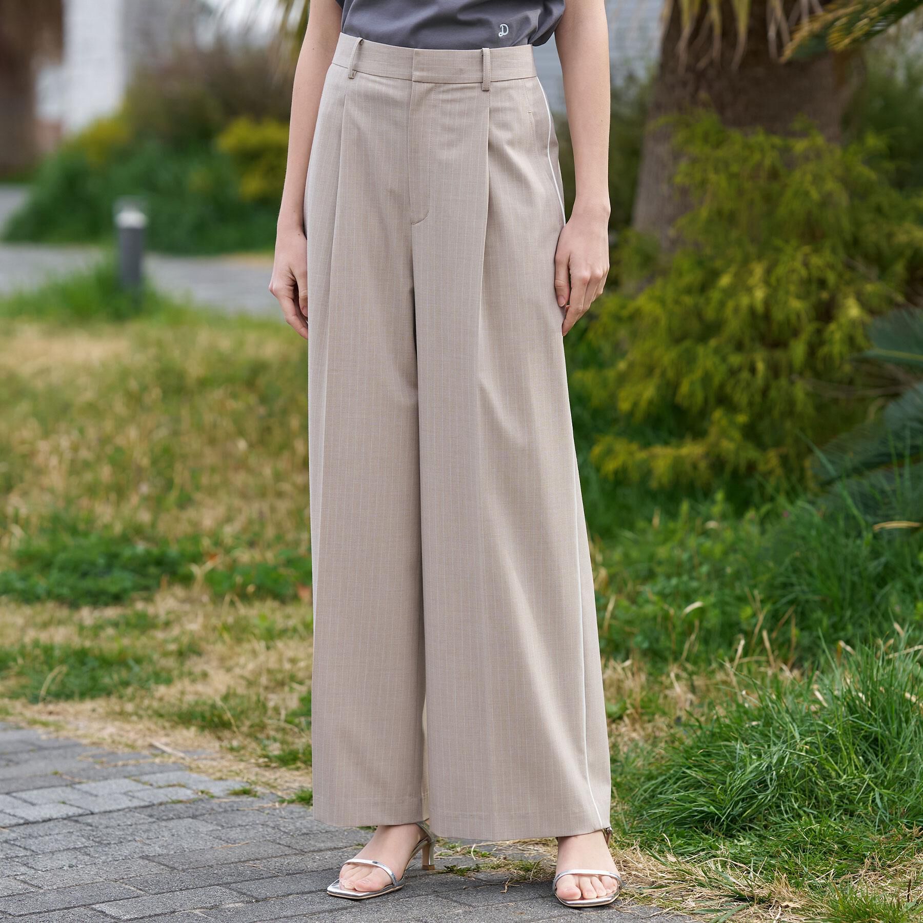 DRESSTERIOR「【セットアップ可/ウォッシャブル】ストライプ2WAYストレッチ サイドラインパンツ」|その他|