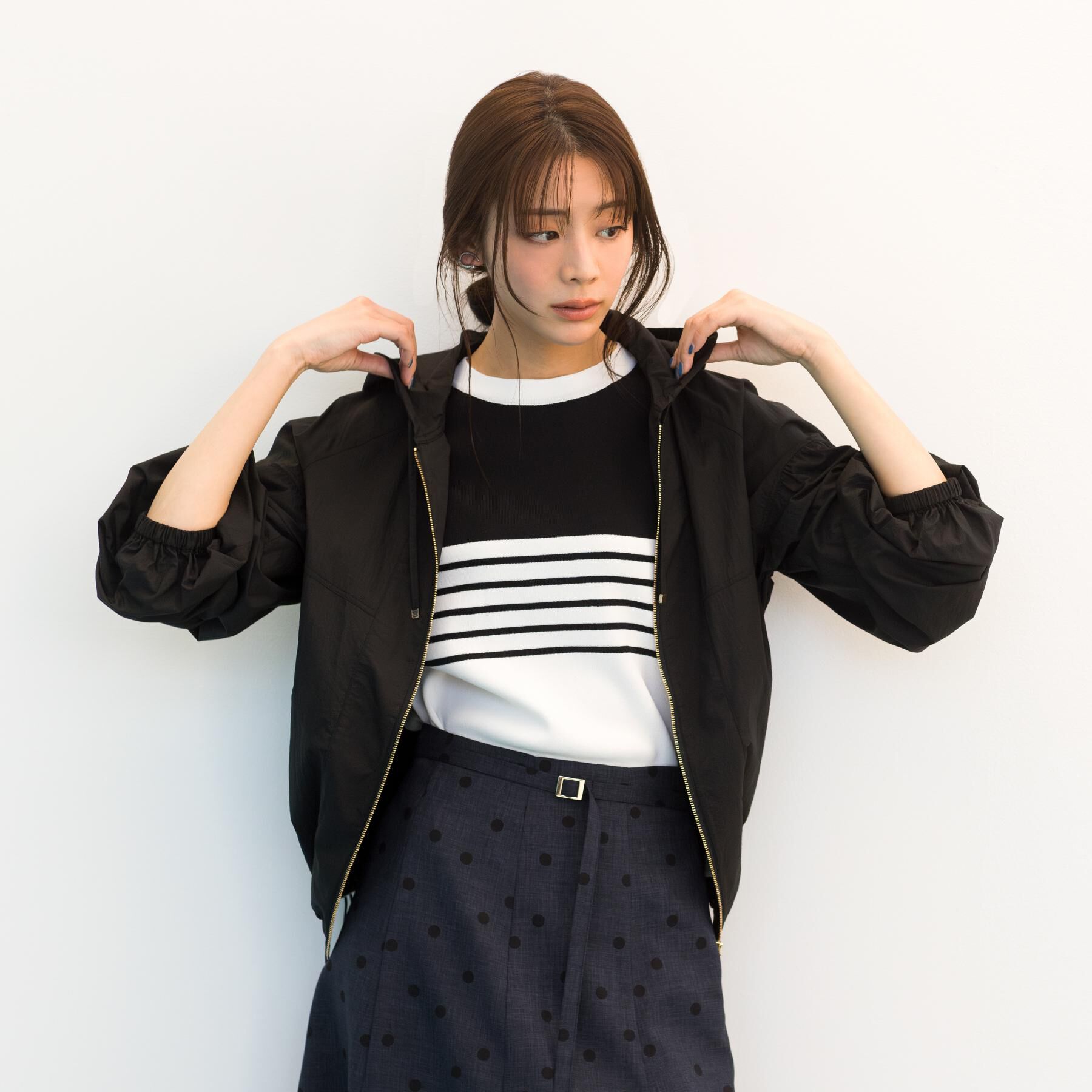 grove「新色追加！【シリーズ累計36万枚/名品ニット】やわらかドライタッチ 袖メッシュ編みニット」|ニット・セーター|