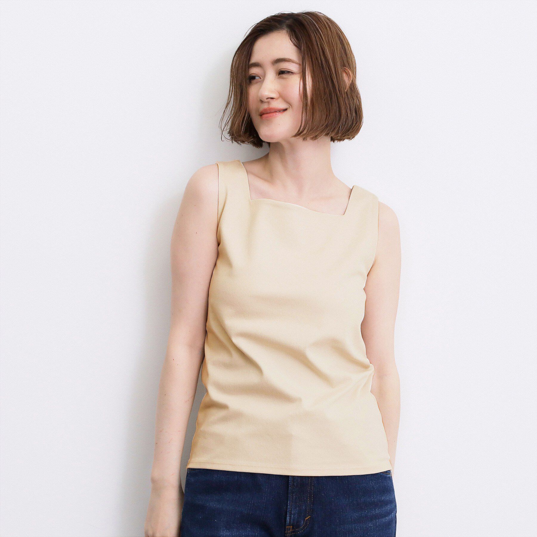 grove「【透けにくい】ダブルフロントタンク」|Tシャツ・カットソー|