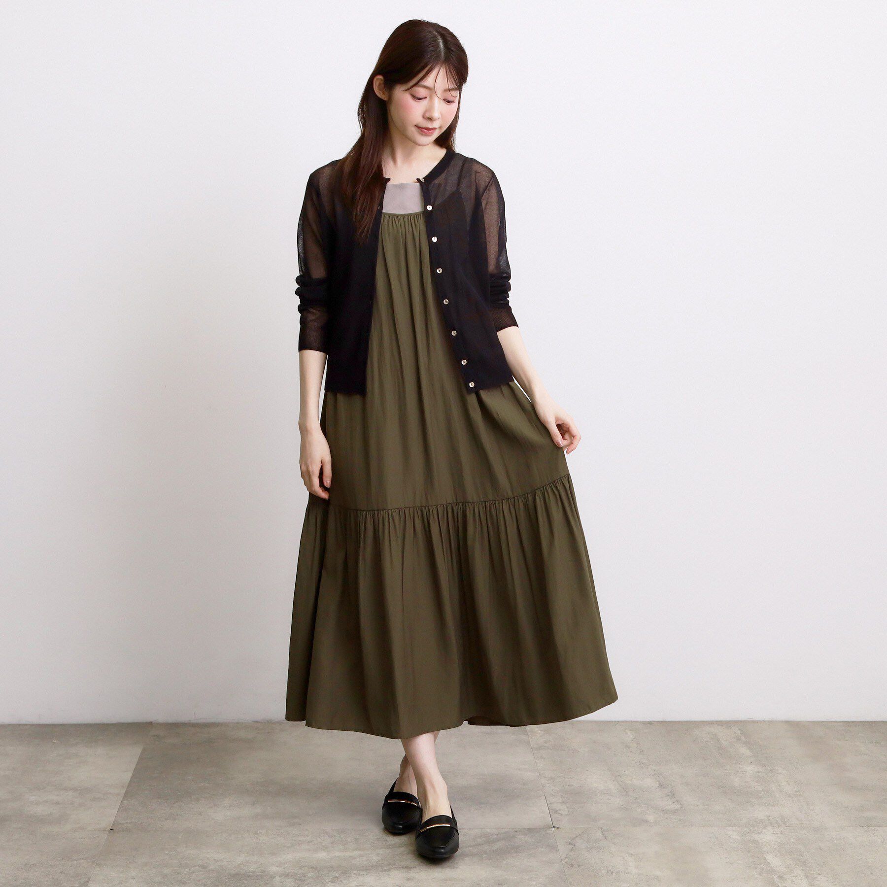 grove「高評価！【洗える／名品】大人の透け感、シアーカーディガン」|カーディガン|