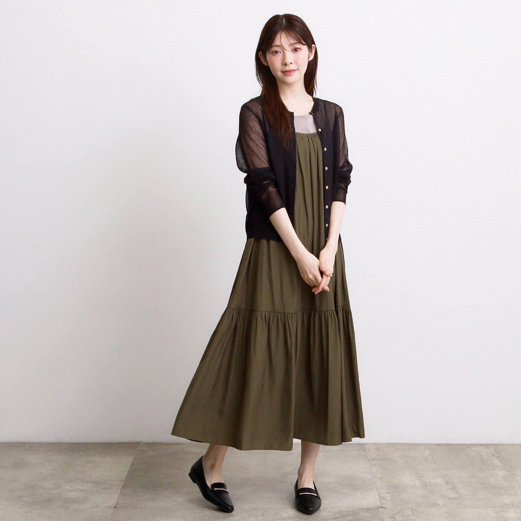 grove「高評価！【洗える／名品】大人の透け感、シアーカーディガン」|カーディガン|
