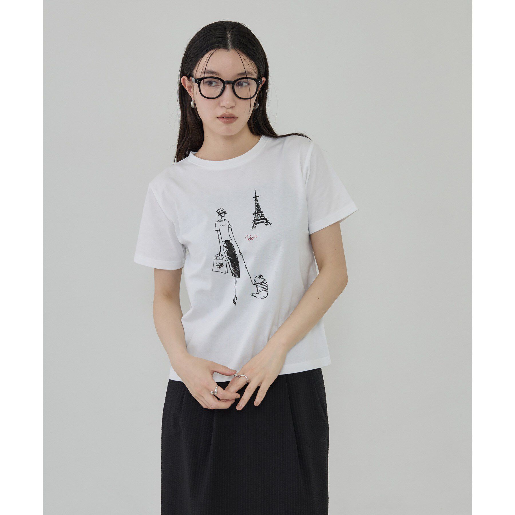 GALLEST「フレンチブルTシャツ」|Tシャツ・カットソー|ホワイト(001)