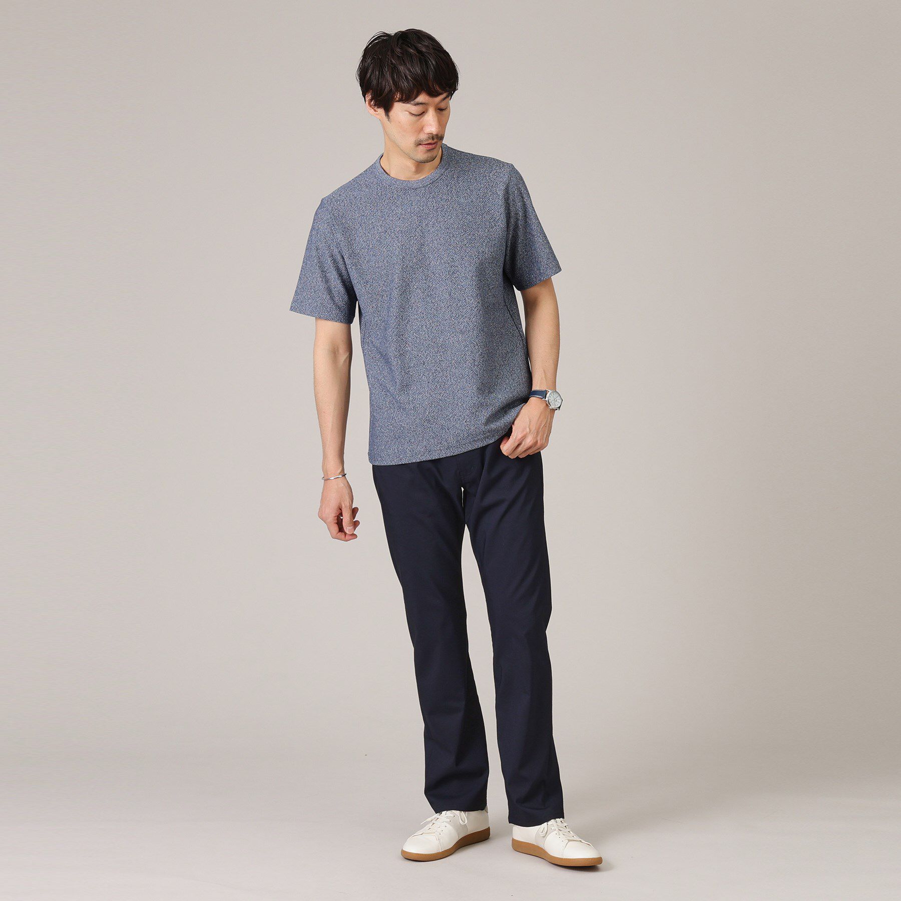 TAKEO KIKUCHI「【尾州織/Made in JAPAN】メランジ Tシャツ」|Tシャツ・カットソー|