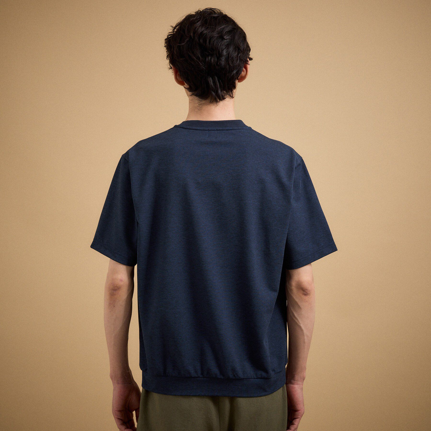 TAKEO KIKUCHI「リネン ライク 鹿の子 ヘンリー ハーフ ヘンリー ネック」|Tシャツ・カットソー|