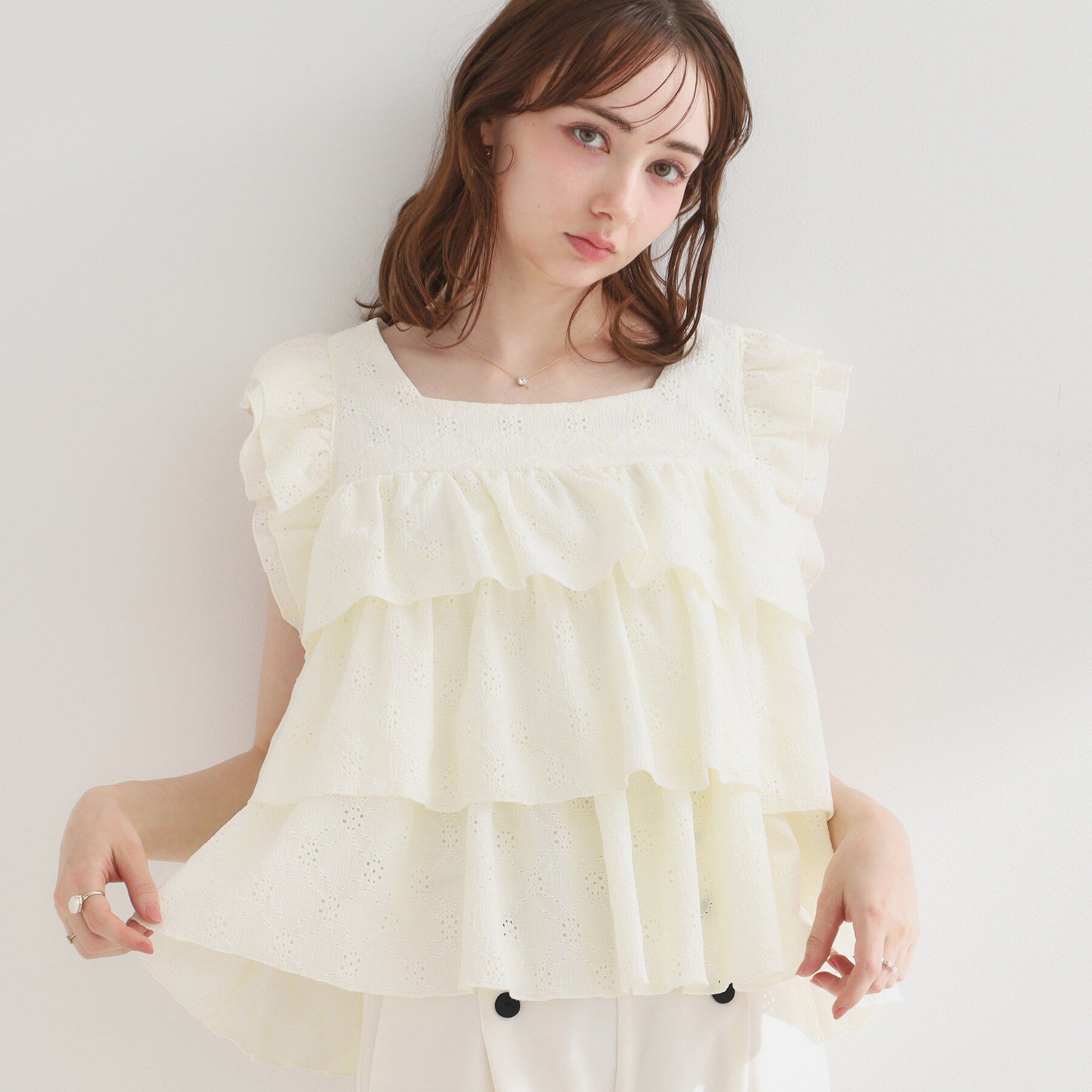 Couture broach「バックリボンフリルブラウス」|シャツ・ブラウス|