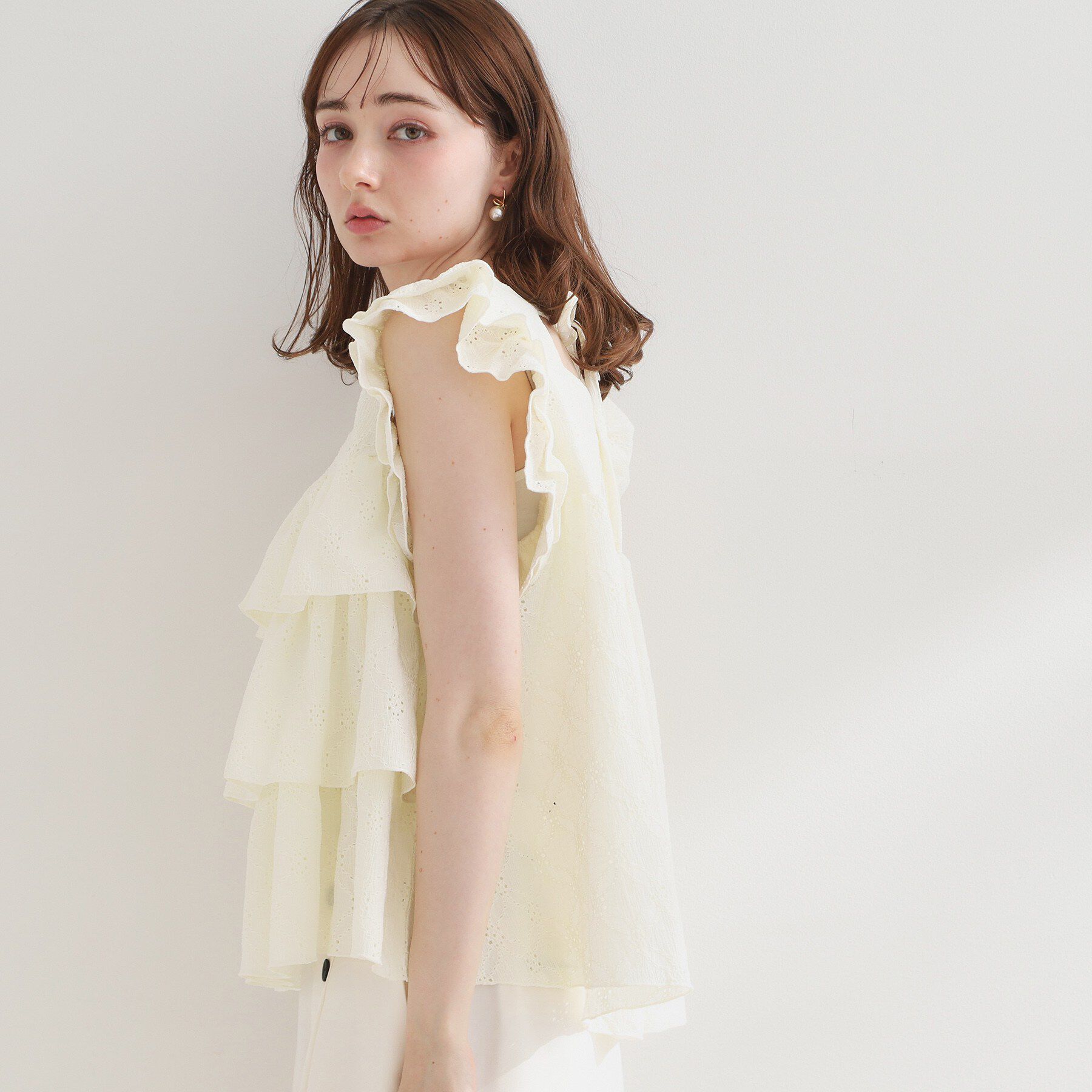 Couture broach「バックリボンフリルブラウス」|シャツ・ブラウス|