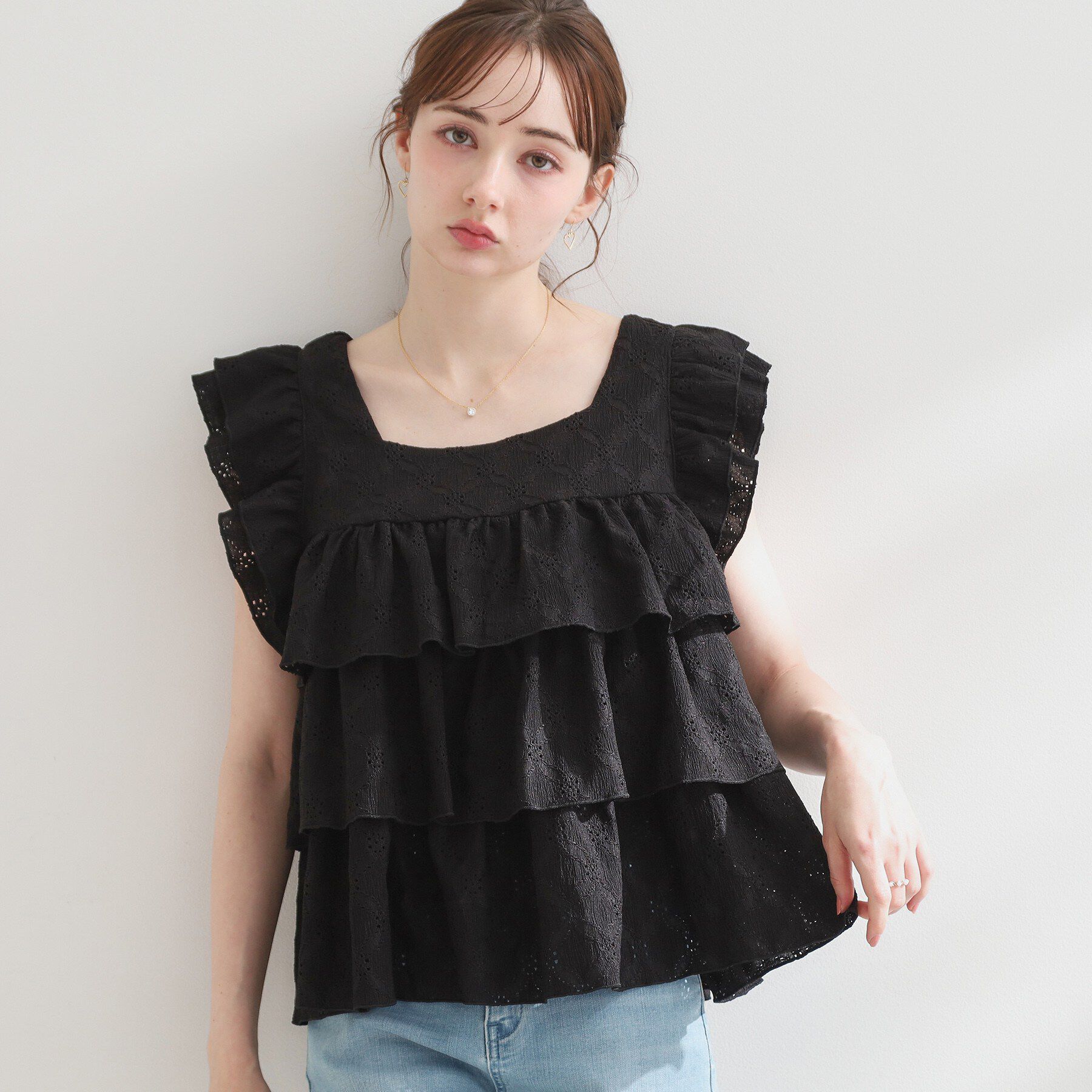 Couture broach「バックリボンフリルブラウス」|シャツ・ブラウス|