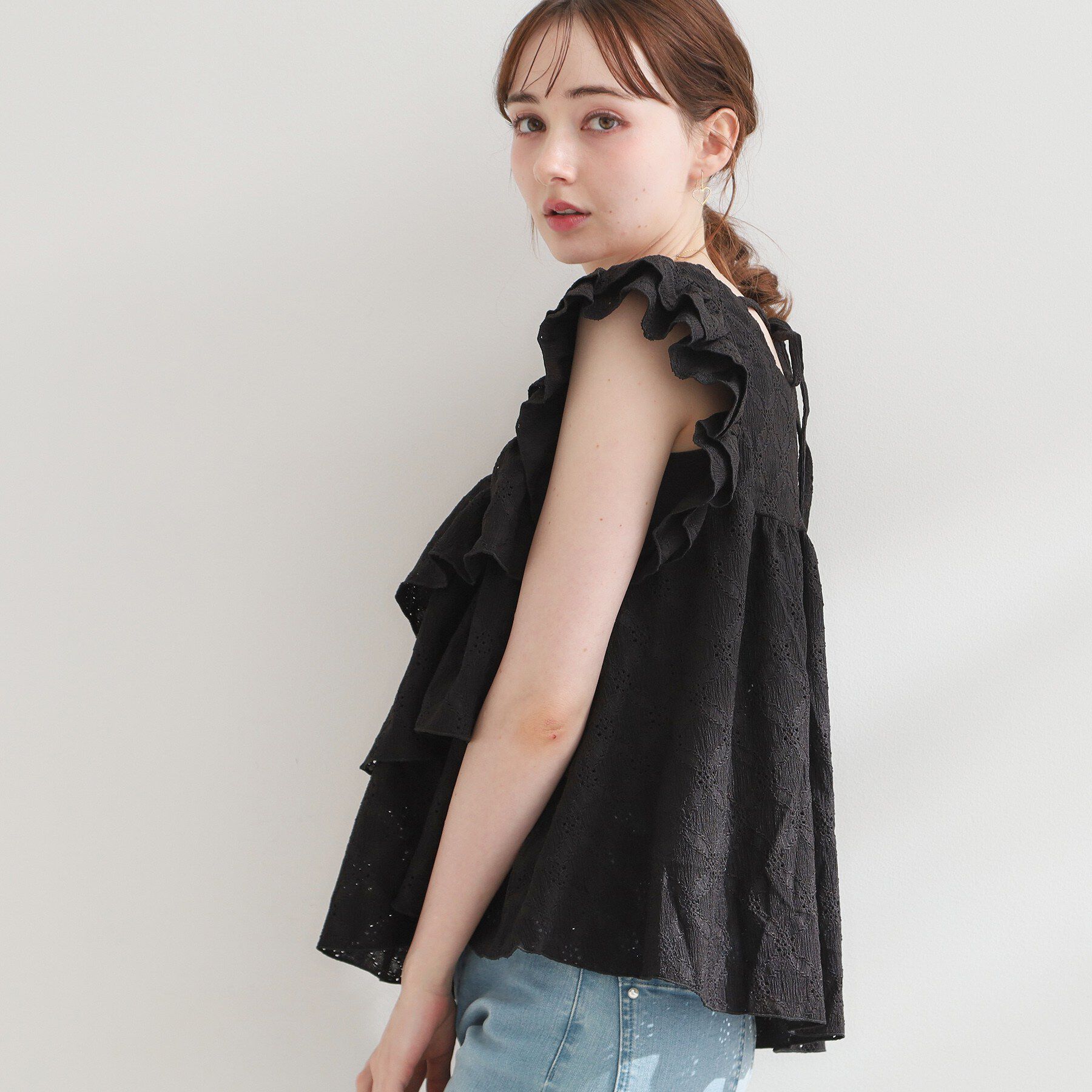 Couture broach「バックリボンフリルブラウス」|シャツ・ブラウス|