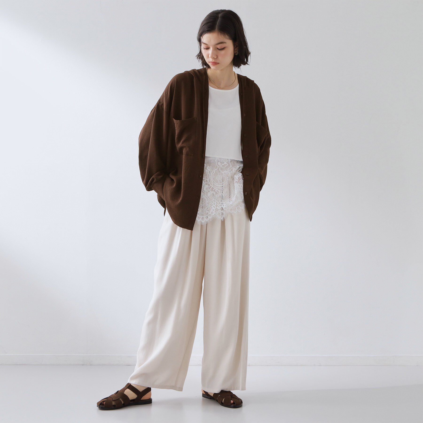 THE SHOP TK「【夏のUV対策に】ひんやり/UV/防しわ フーディシャツ」|シャツ・ブラウス|