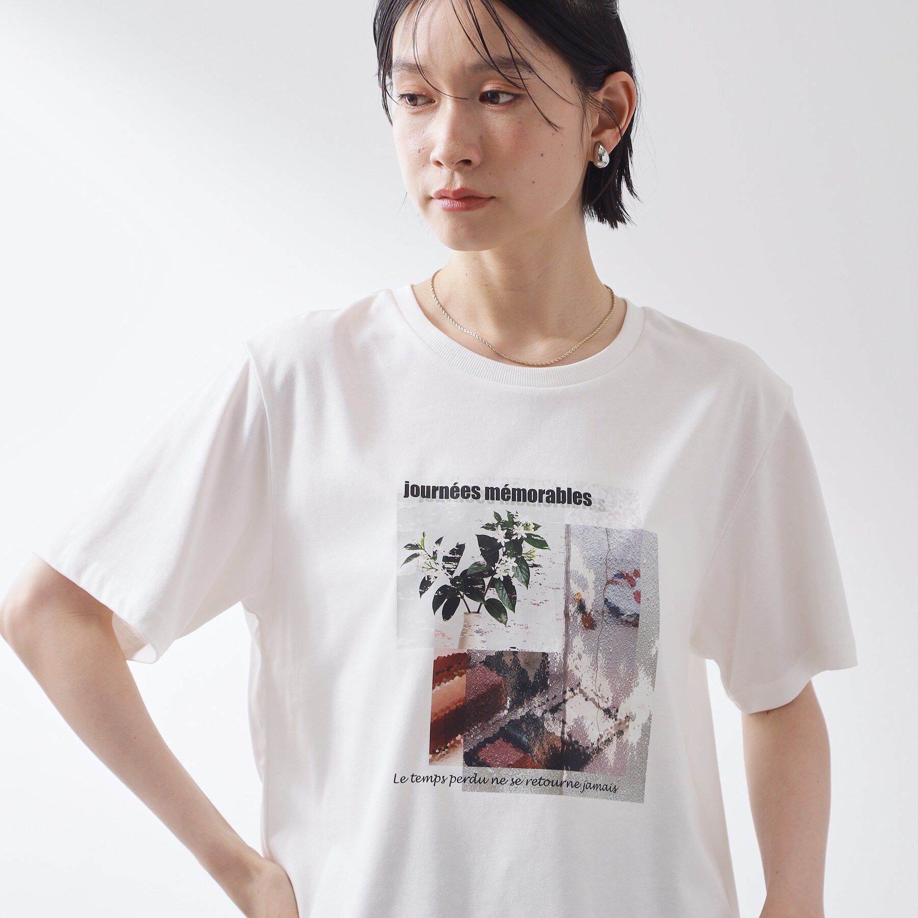 THE SHOP TK「【ひんやり/吸水速乾】プリントアソートTシャツ」|Tシャツ・カットソー|オフホワイト(403
