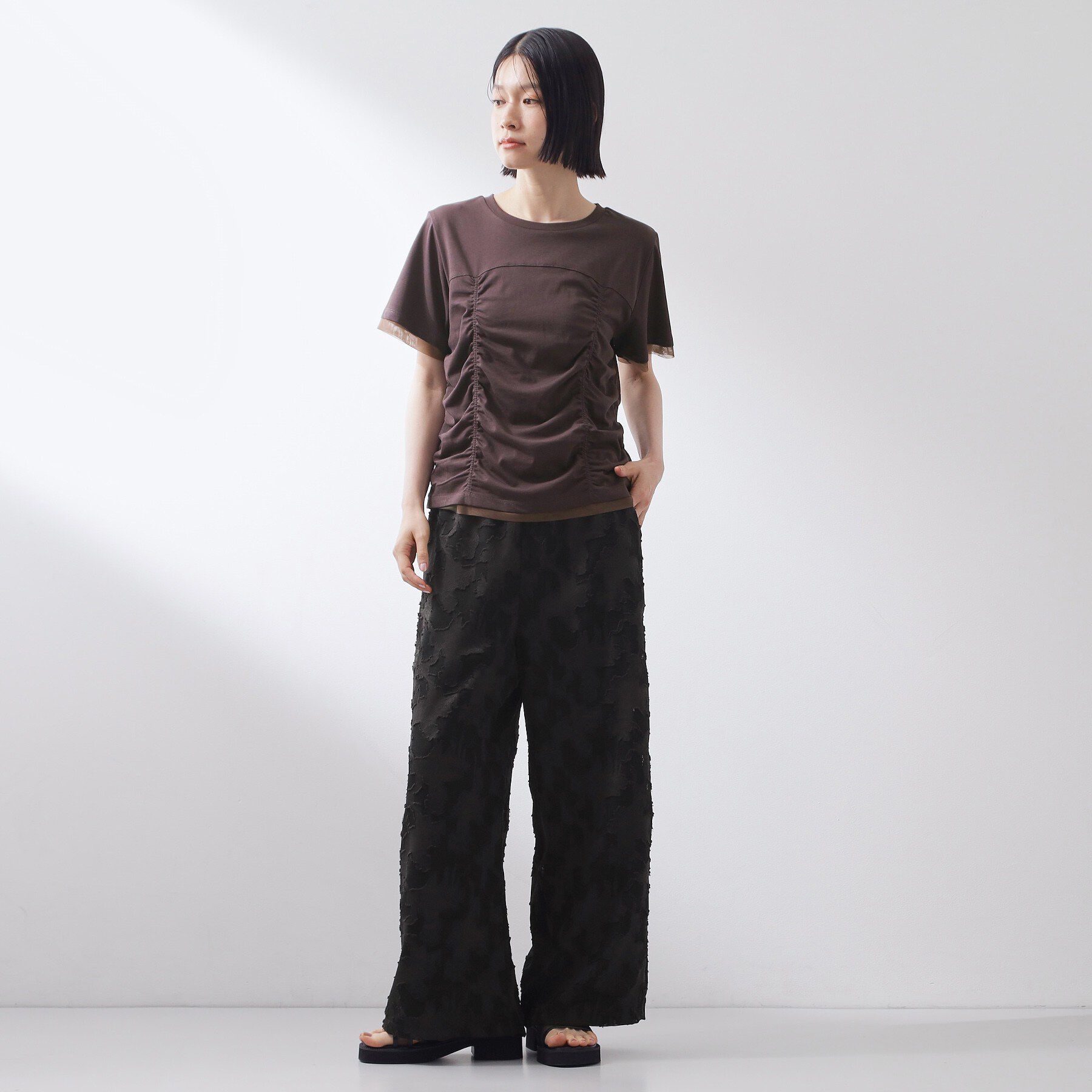 THE SHOP TK「フラワーカットジャカードパンツ」|その他|