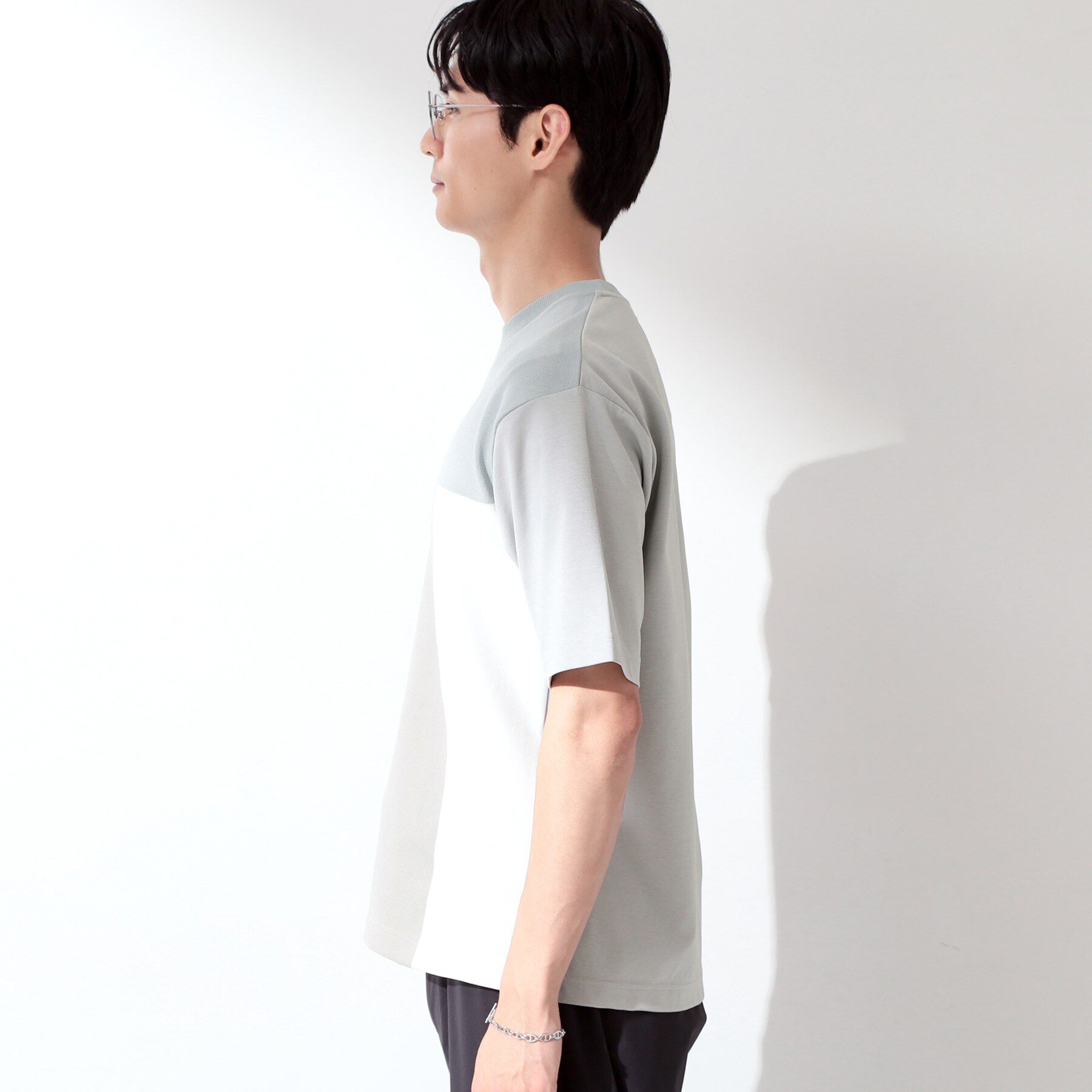 THE SHOP TK「【洗濯機OK】ブロッキング半袖ニット」|ニット・セーター|