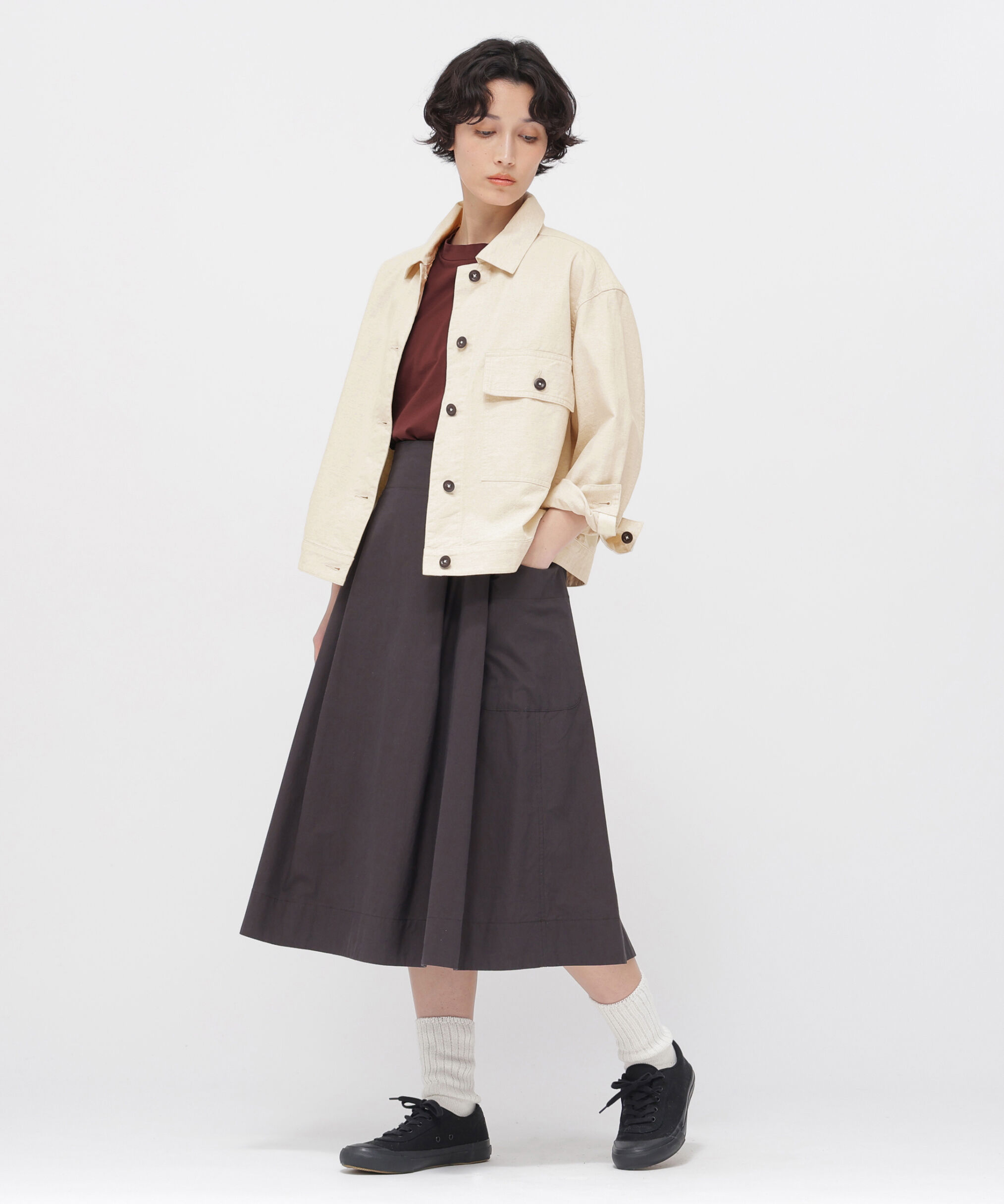 MHL.「BELGIAN LINEN COTTON PLAINWEAVE BLOUSON」|ブルゾン・スタジャン|