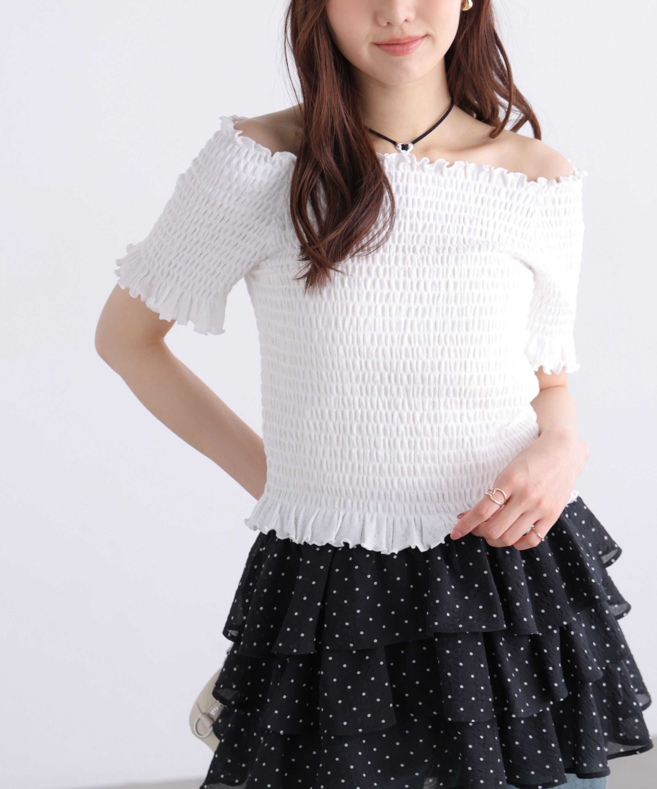  「2wayオフショルシャーリングカットソー」|Tシャツ・カットソー|オフ