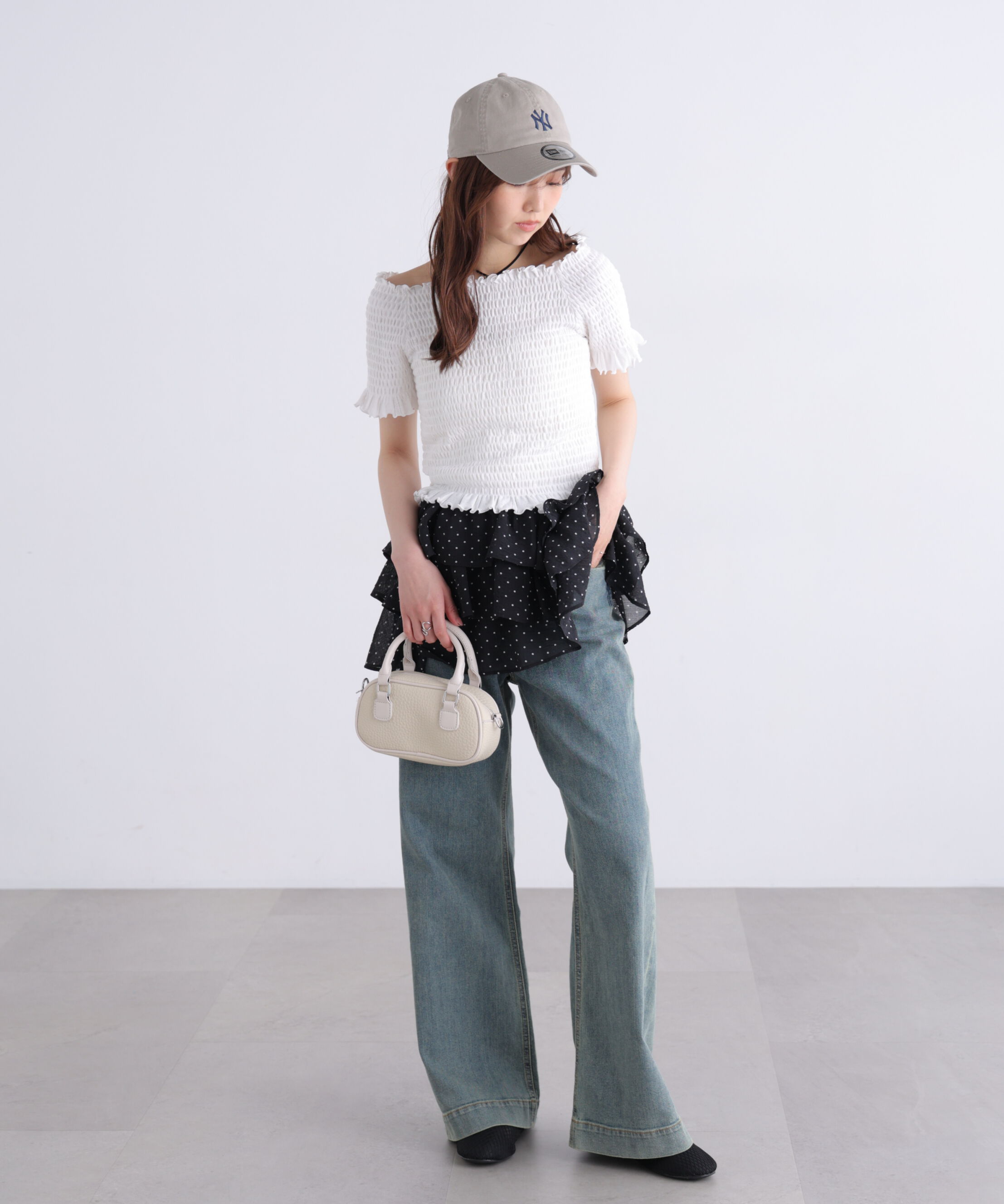  「2wayオフショルシャーリングカットソー」|Tシャツ・カットソー|
