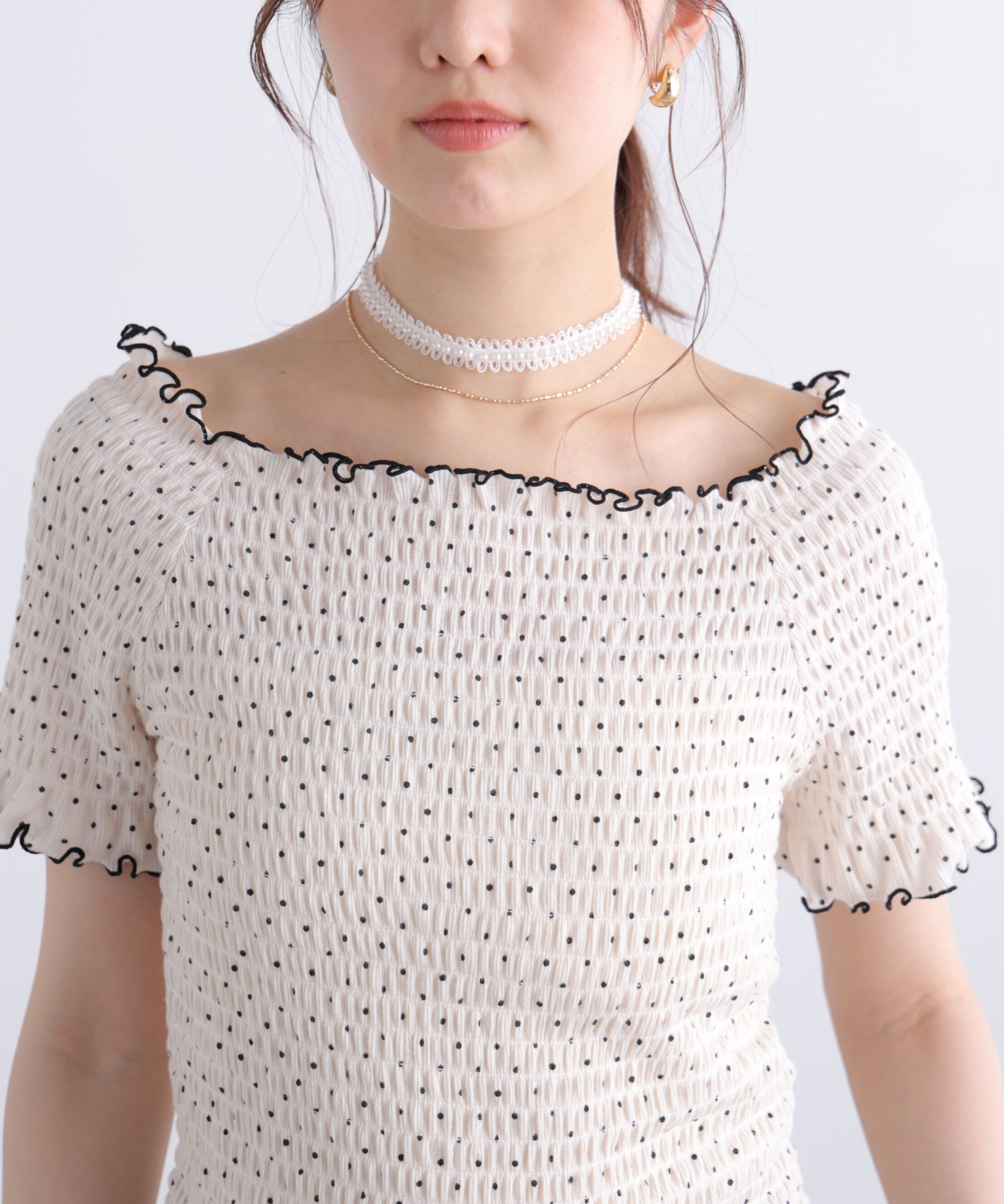  「2wayオフショルシャーリングカットソー」|Tシャツ・カットソー|