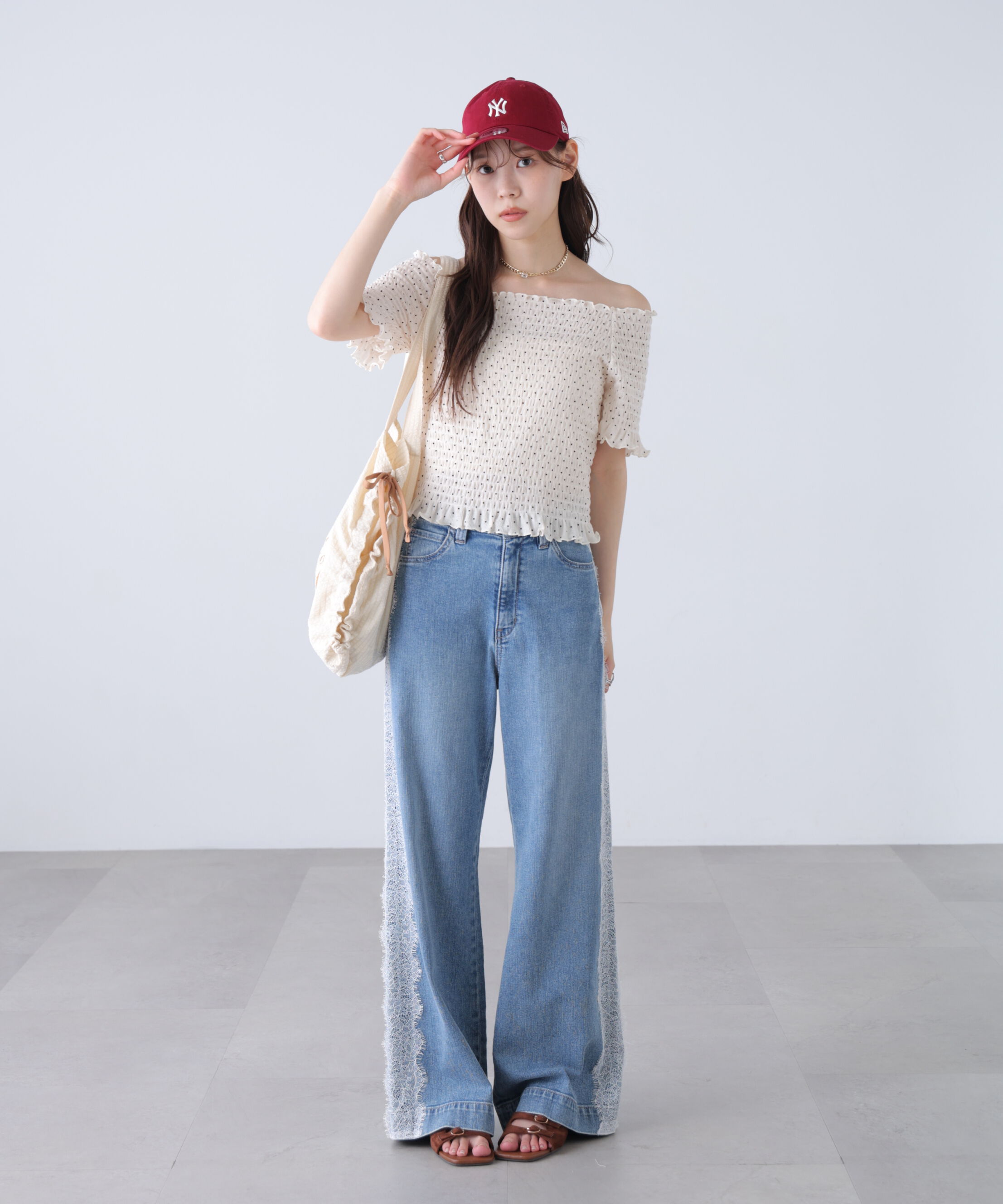  「2wayオフショルシャーリングカットソー」|Tシャツ・カットソー|