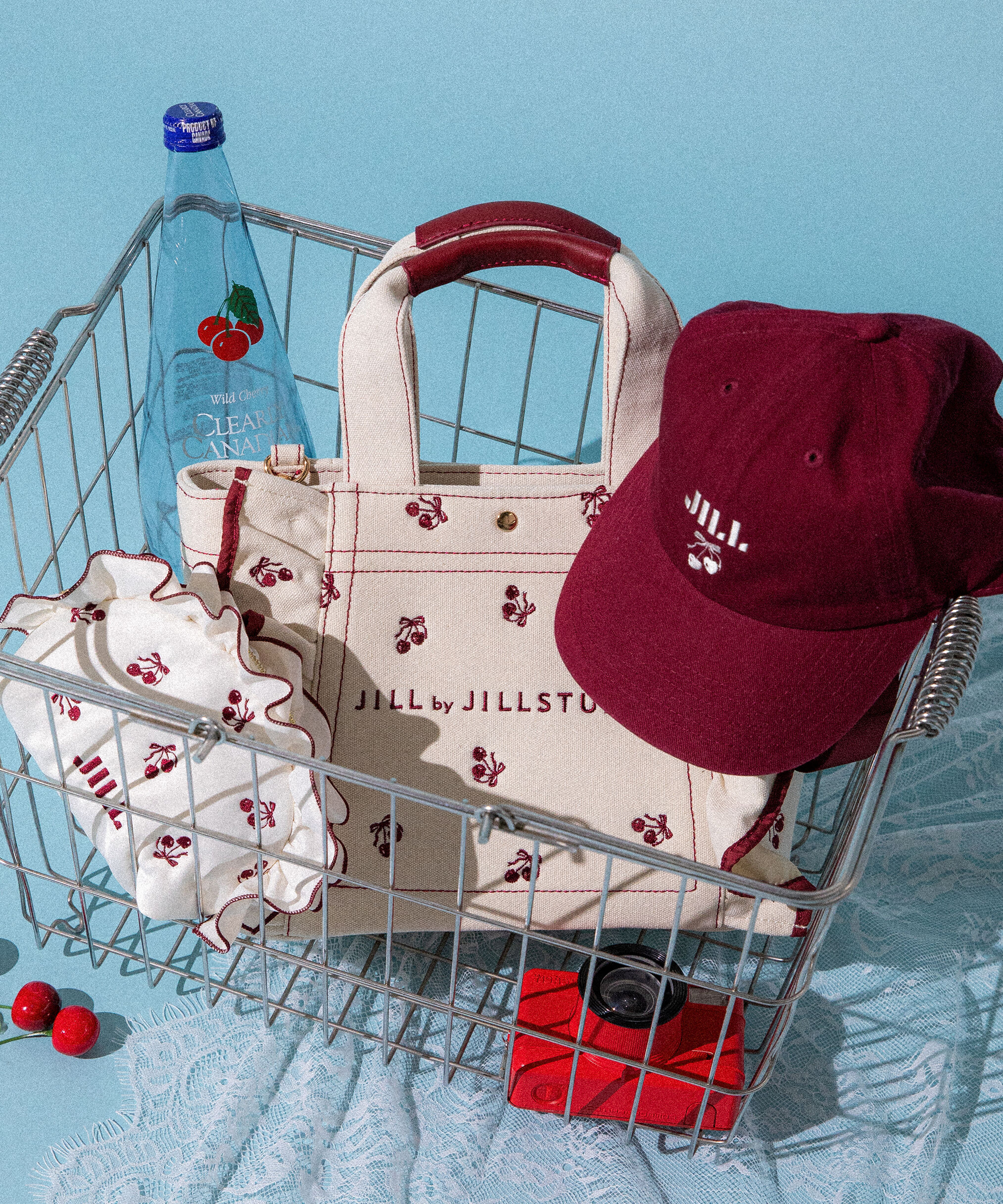  「＜Cherryシリーズ＞フリルトートバッグ」|その他|レッド