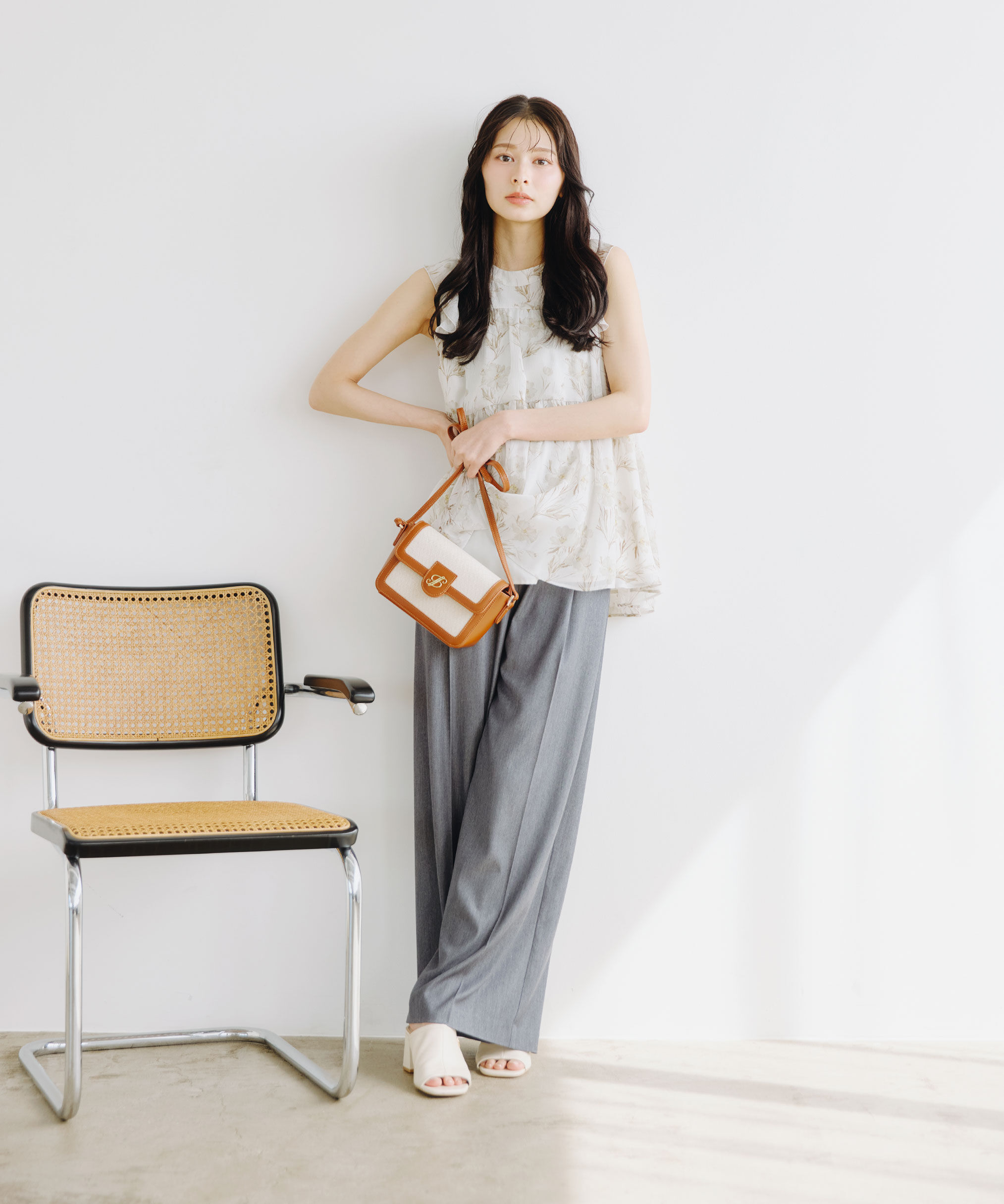  「ドライタッチワイドパンツ」|その他|グレー