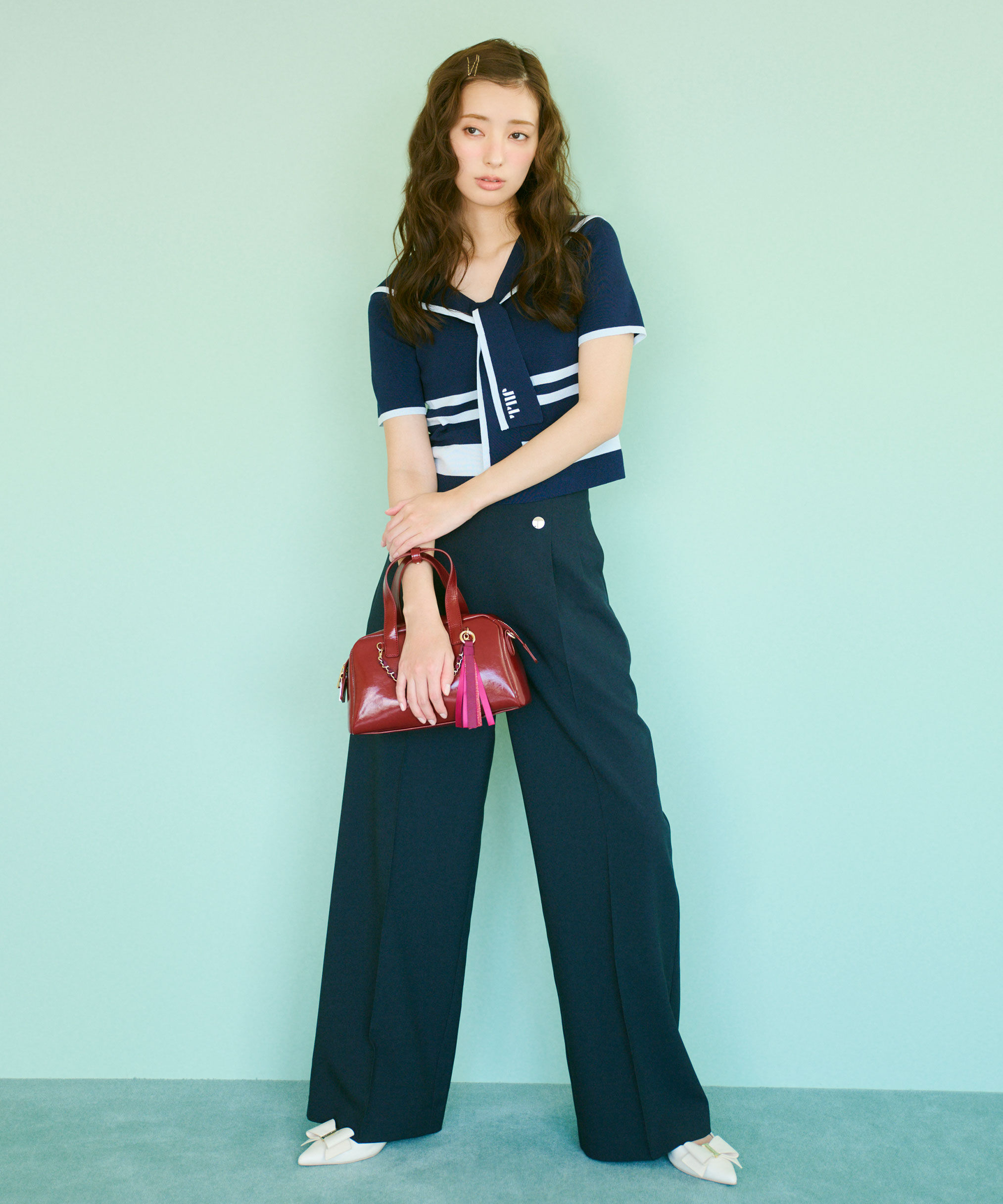  「ドライタッチワイドパンツ」|その他|ネイビー