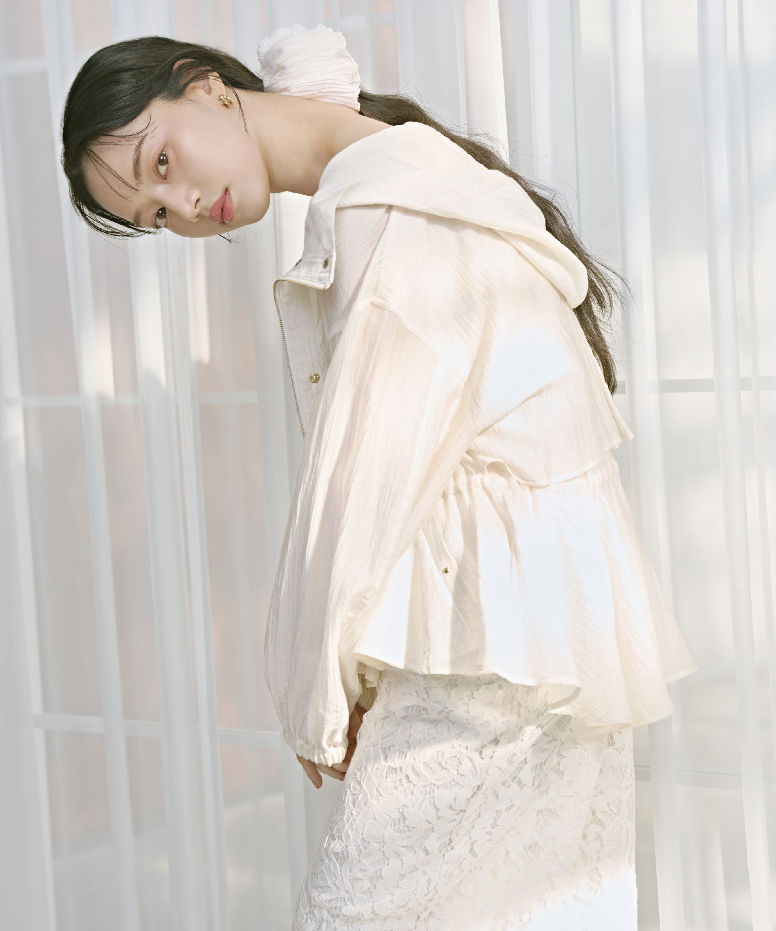 PROPORTION BODY DRESSING「シアーペプラムブルゾン 26SS」|ブルゾン・スタジャン|
