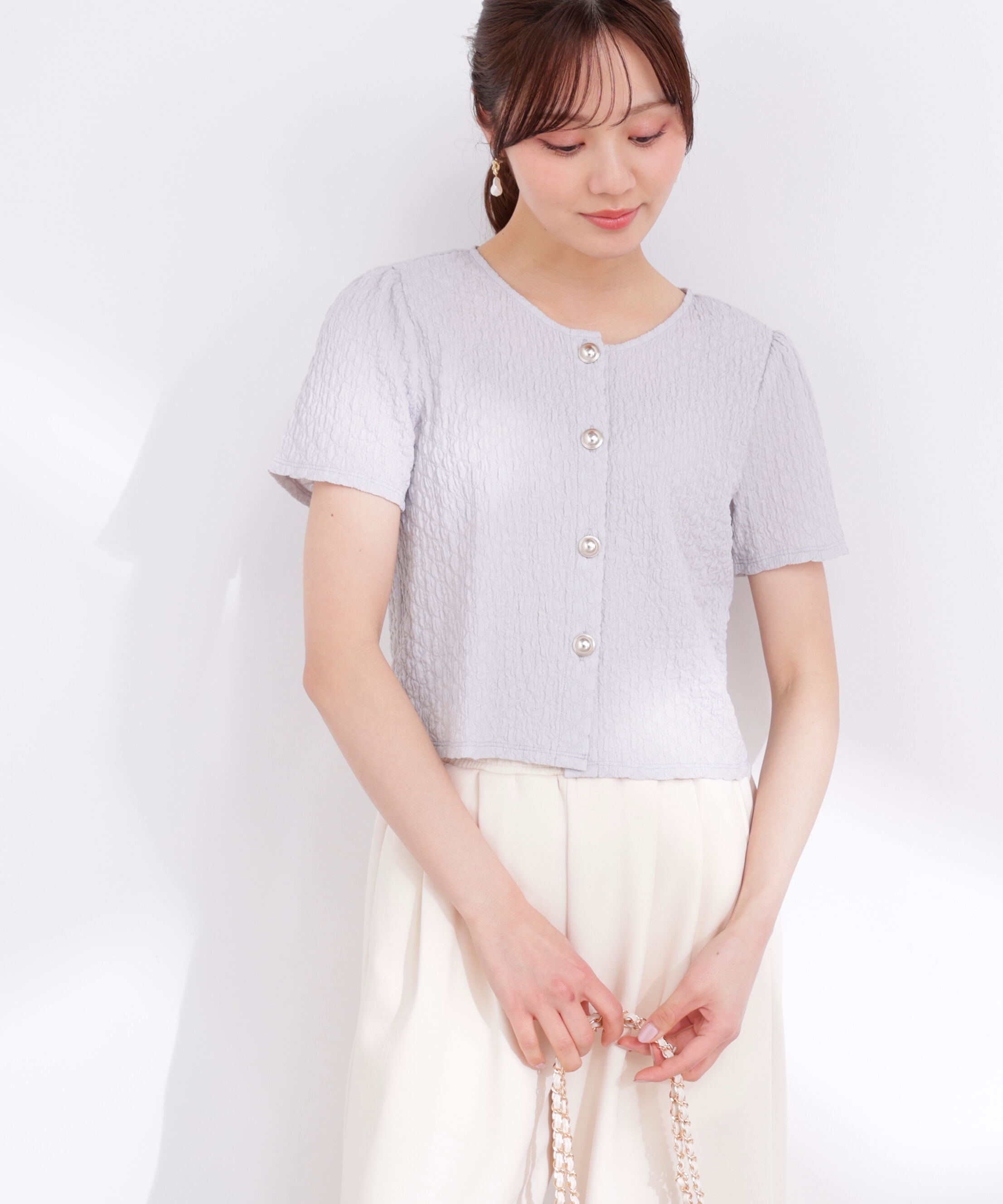 PROPORTION BODY DRESSING「シャーリングカットカーディガン 26SS」|カーディガン|