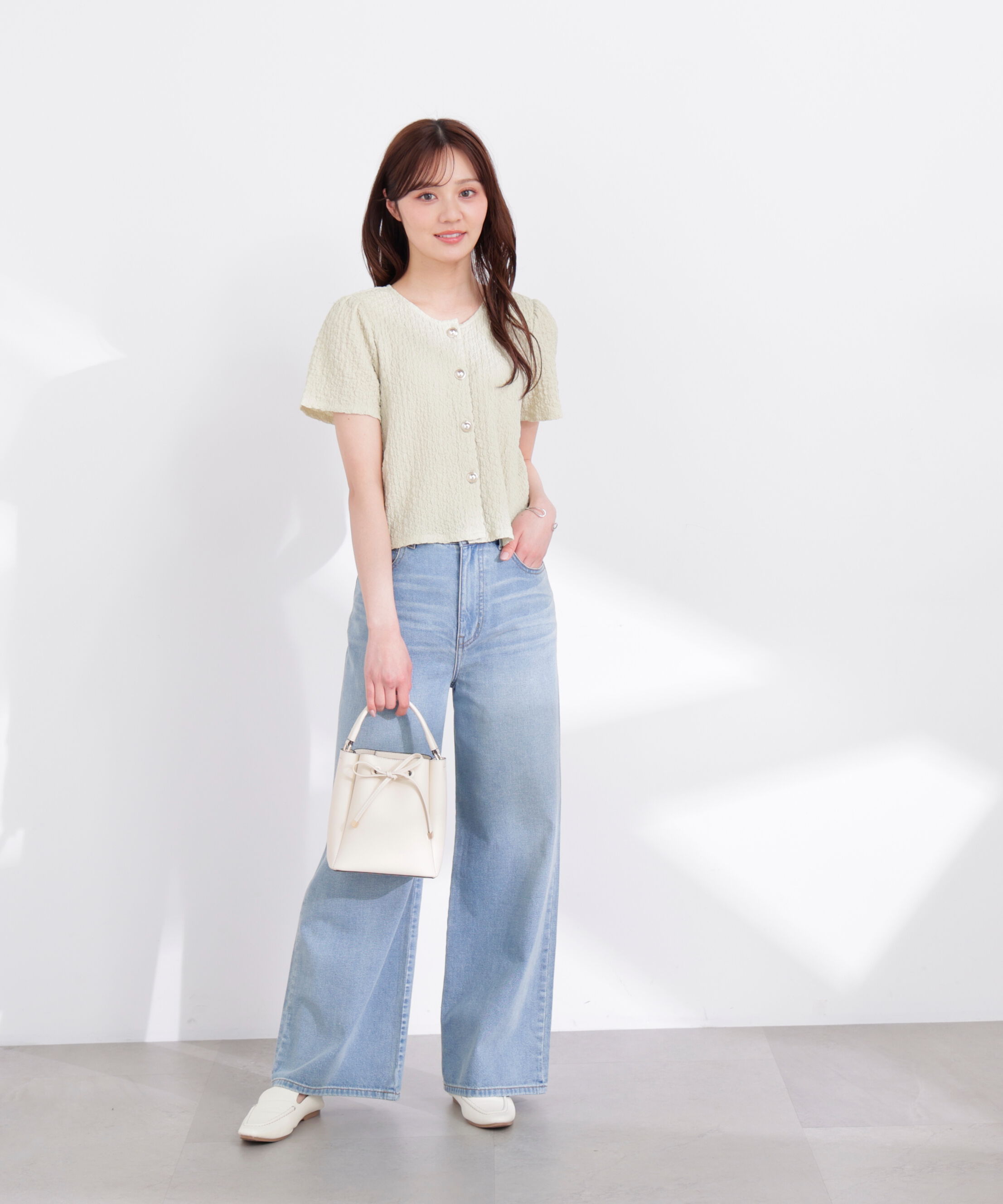 PROPORTION BODY DRESSING「シャーリングカットカーディガン 26SS」|カーディガン|