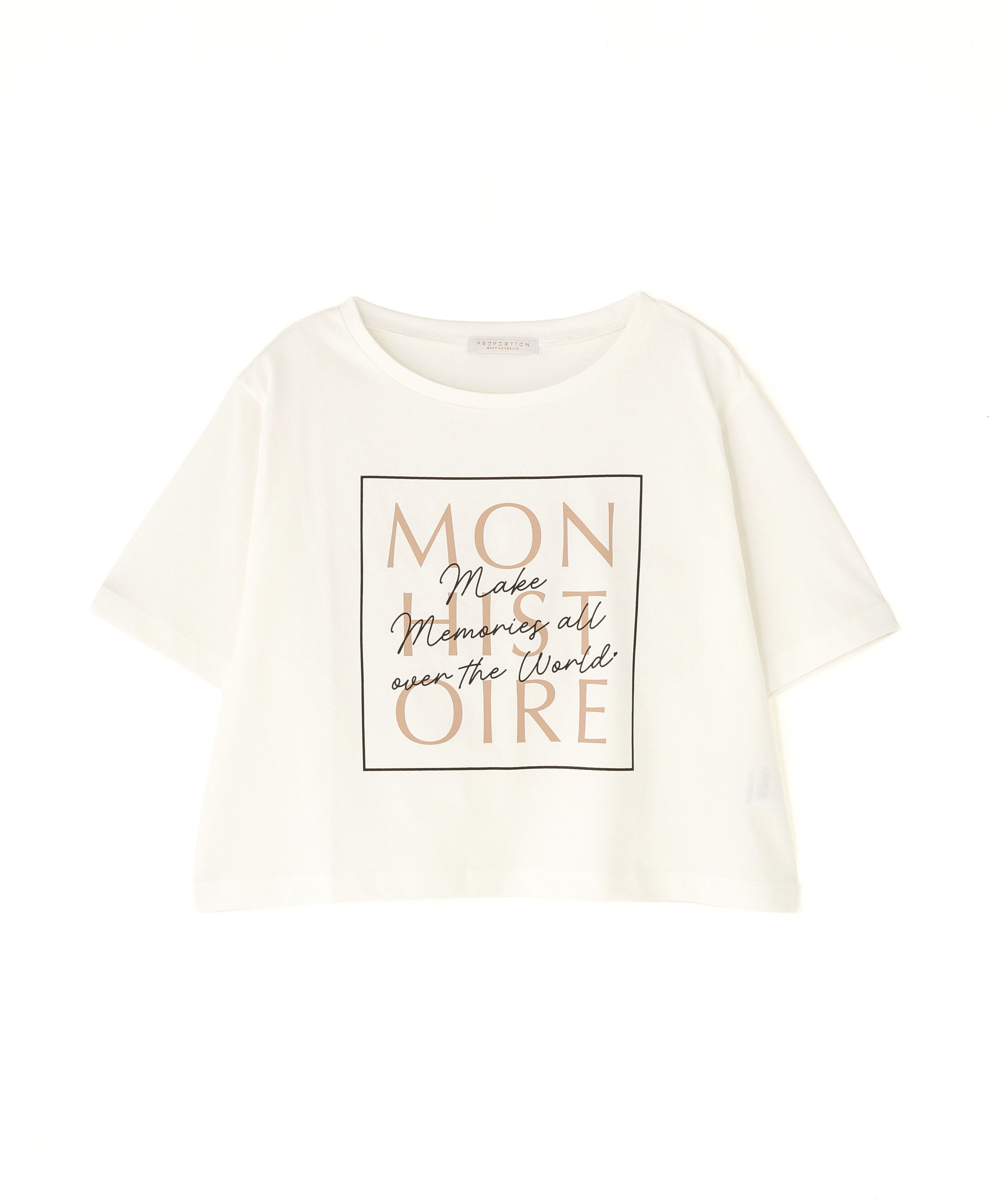PROPORTION BODY DRESSING「短丈ロゴTシャツ」|Tシャツ・カットソー|