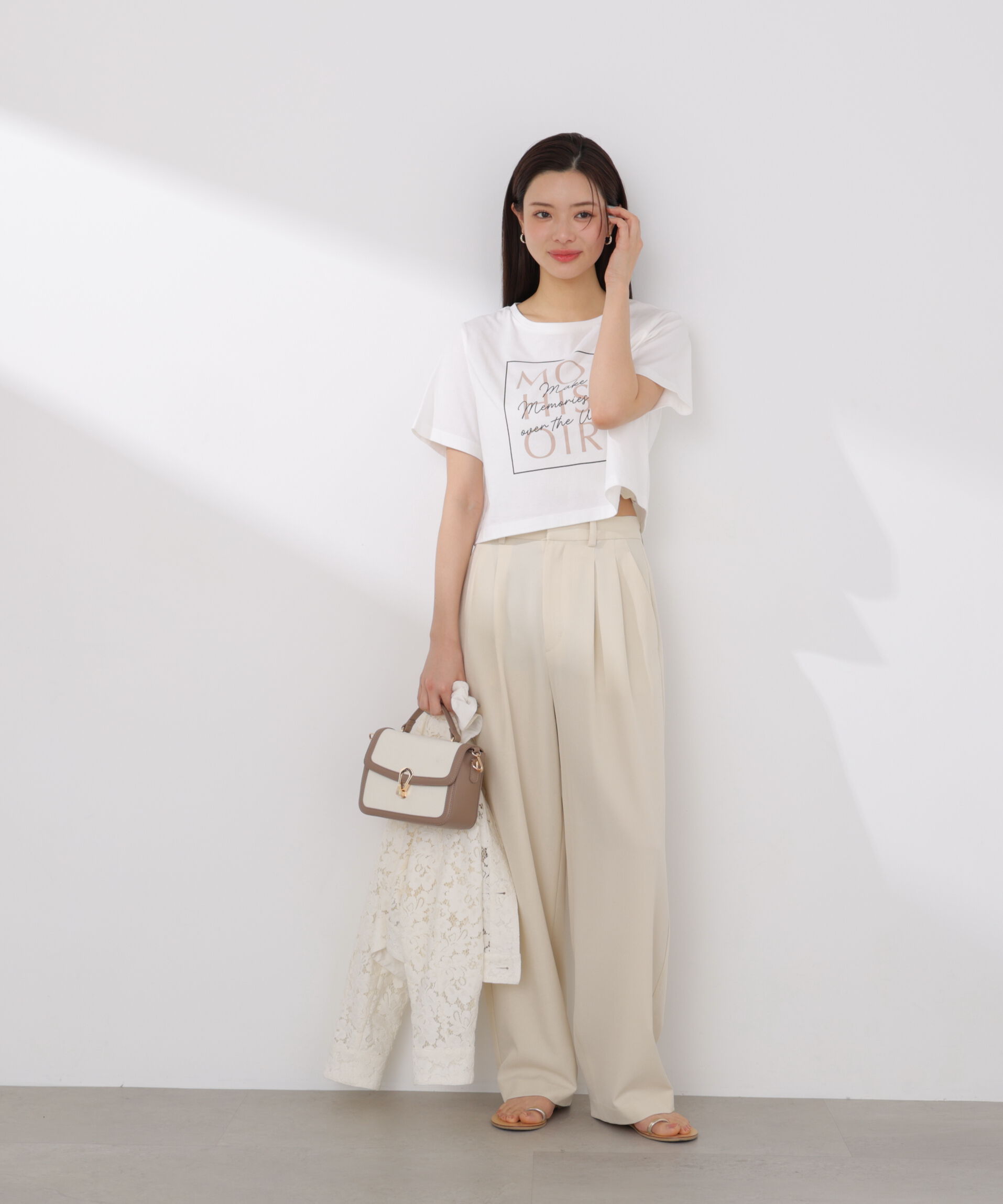 PROPORTION BODY DRESSING「短丈ロゴTシャツ」|Tシャツ・カットソー|