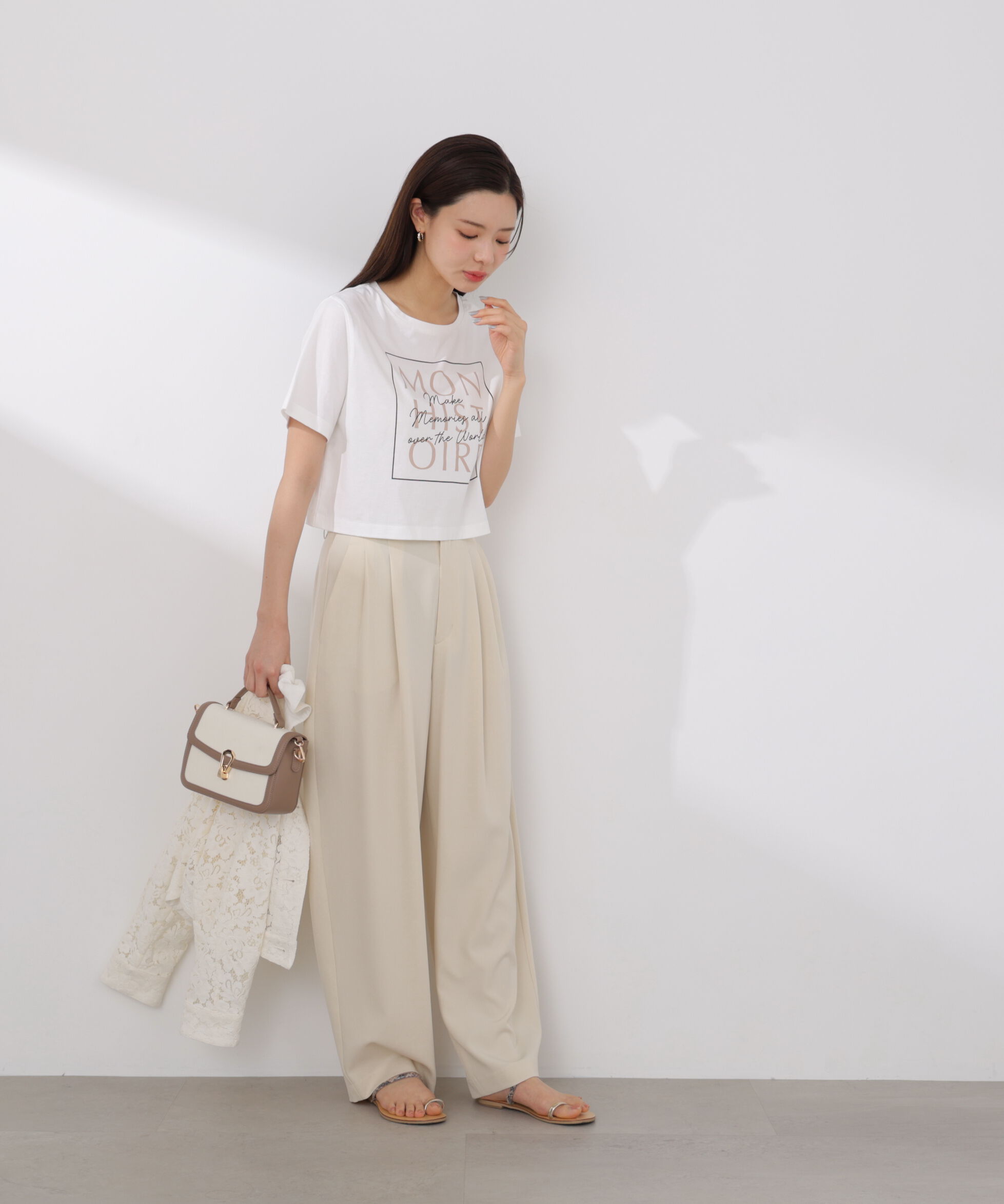 PROPORTION BODY DRESSING「短丈ロゴTシャツ」|Tシャツ・カットソー|