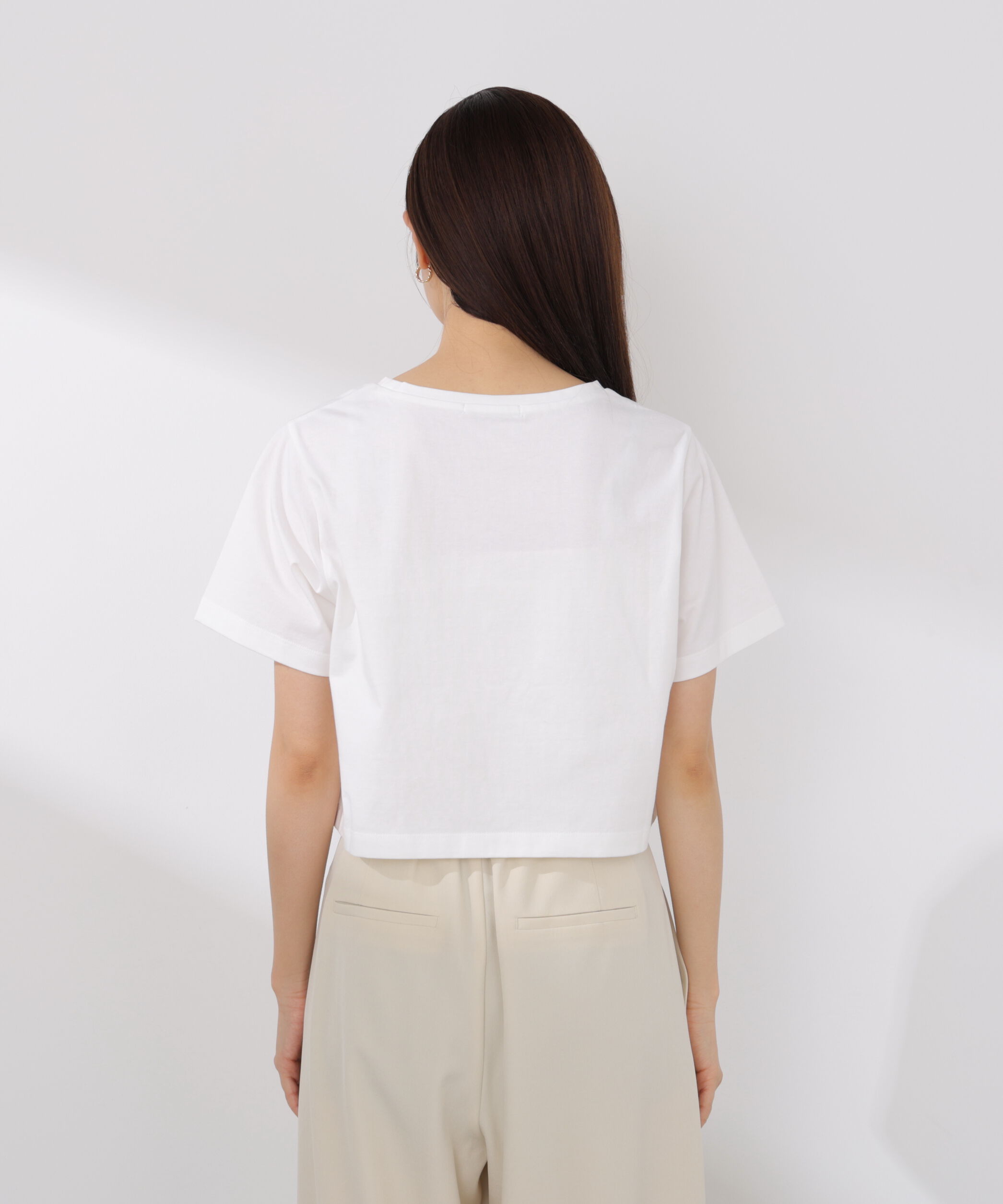 PROPORTION BODY DRESSING「短丈ロゴTシャツ」|Tシャツ・カットソー|