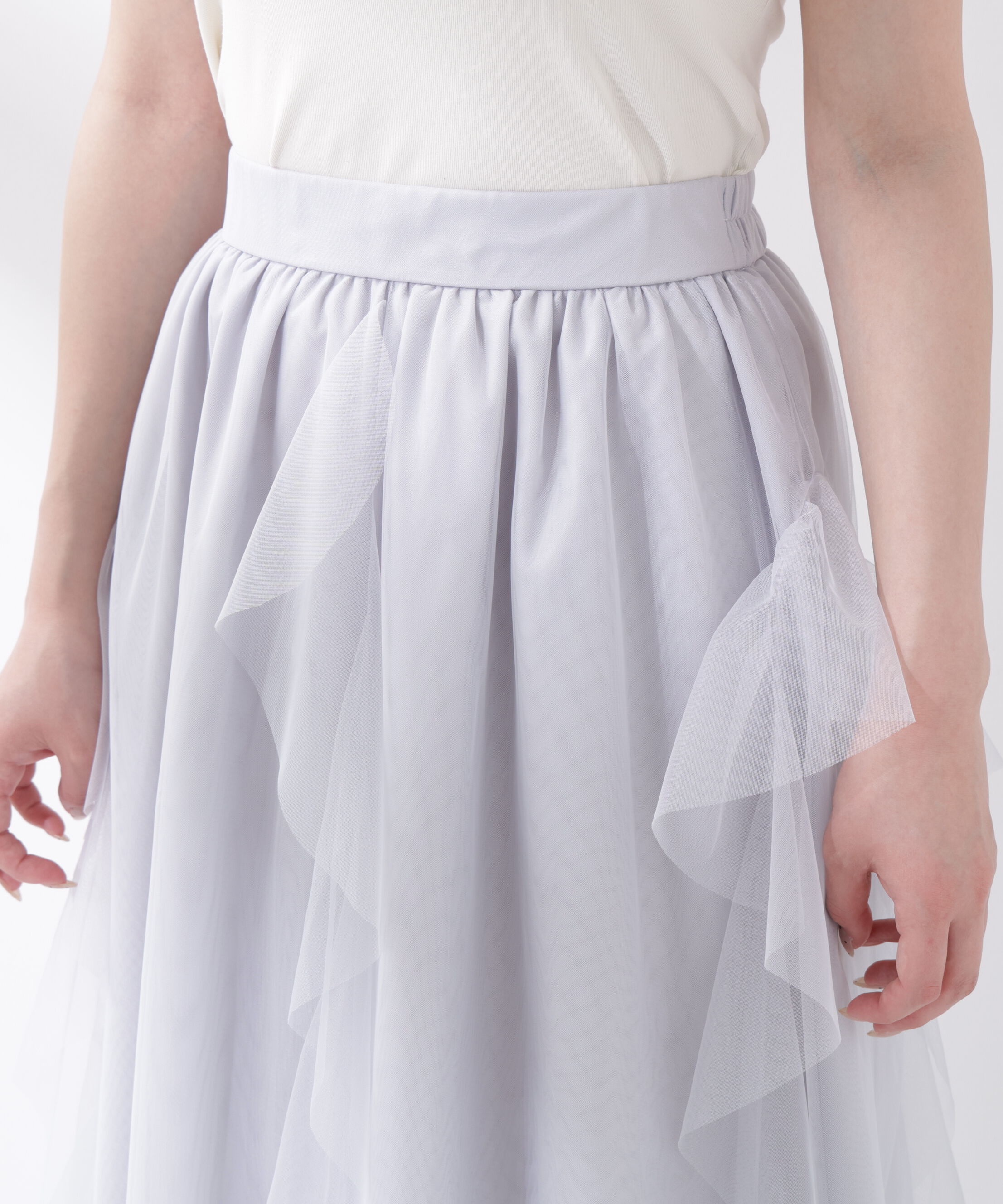 PROPORTION BODY DRESSING「＜中川紅葉さん着用＞ラッフルチュールスカート」|スカート|