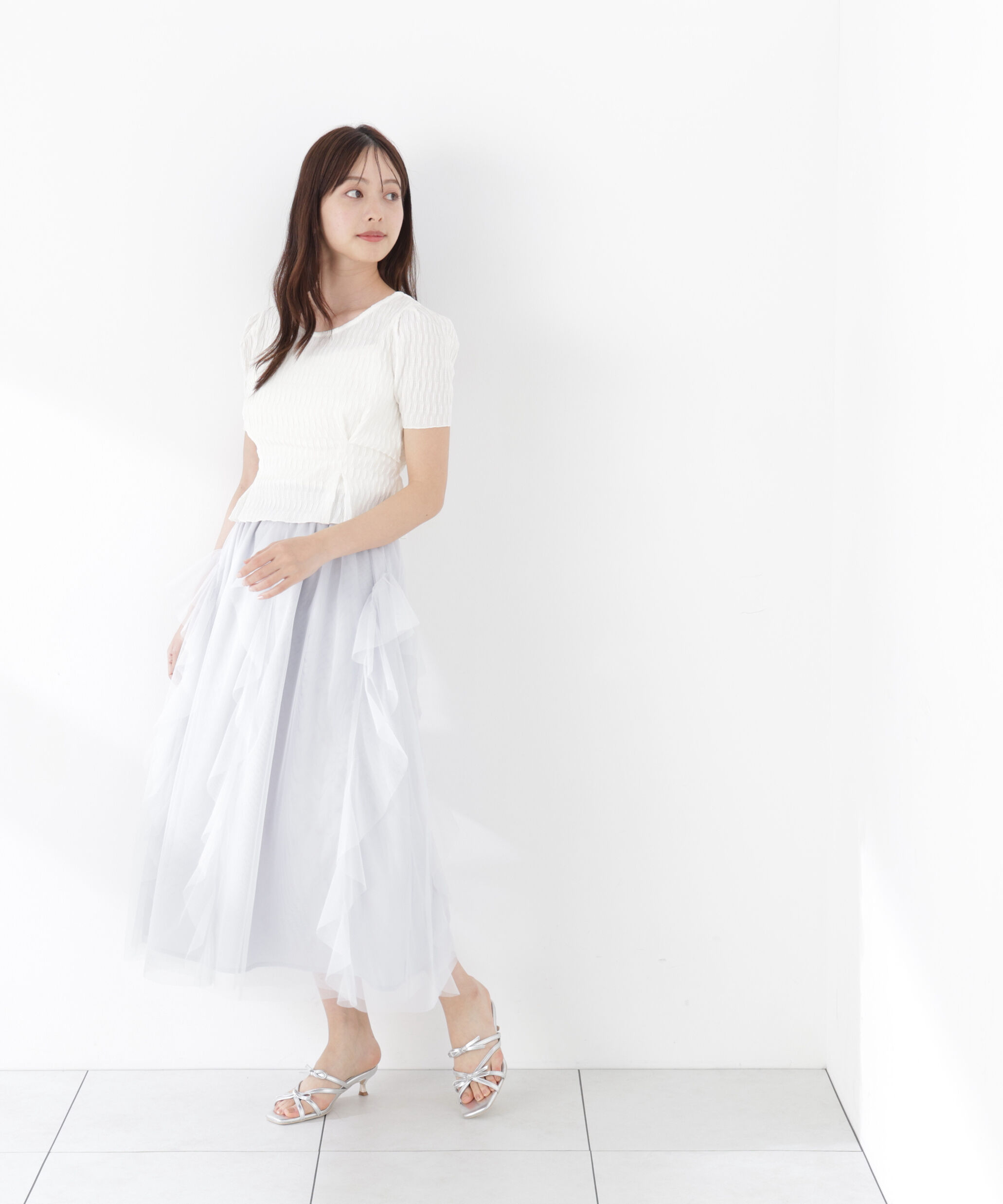 PROPORTION BODY DRESSING「＜中川紅葉さん着用＞ラッフルチュールスカート」|スカート|