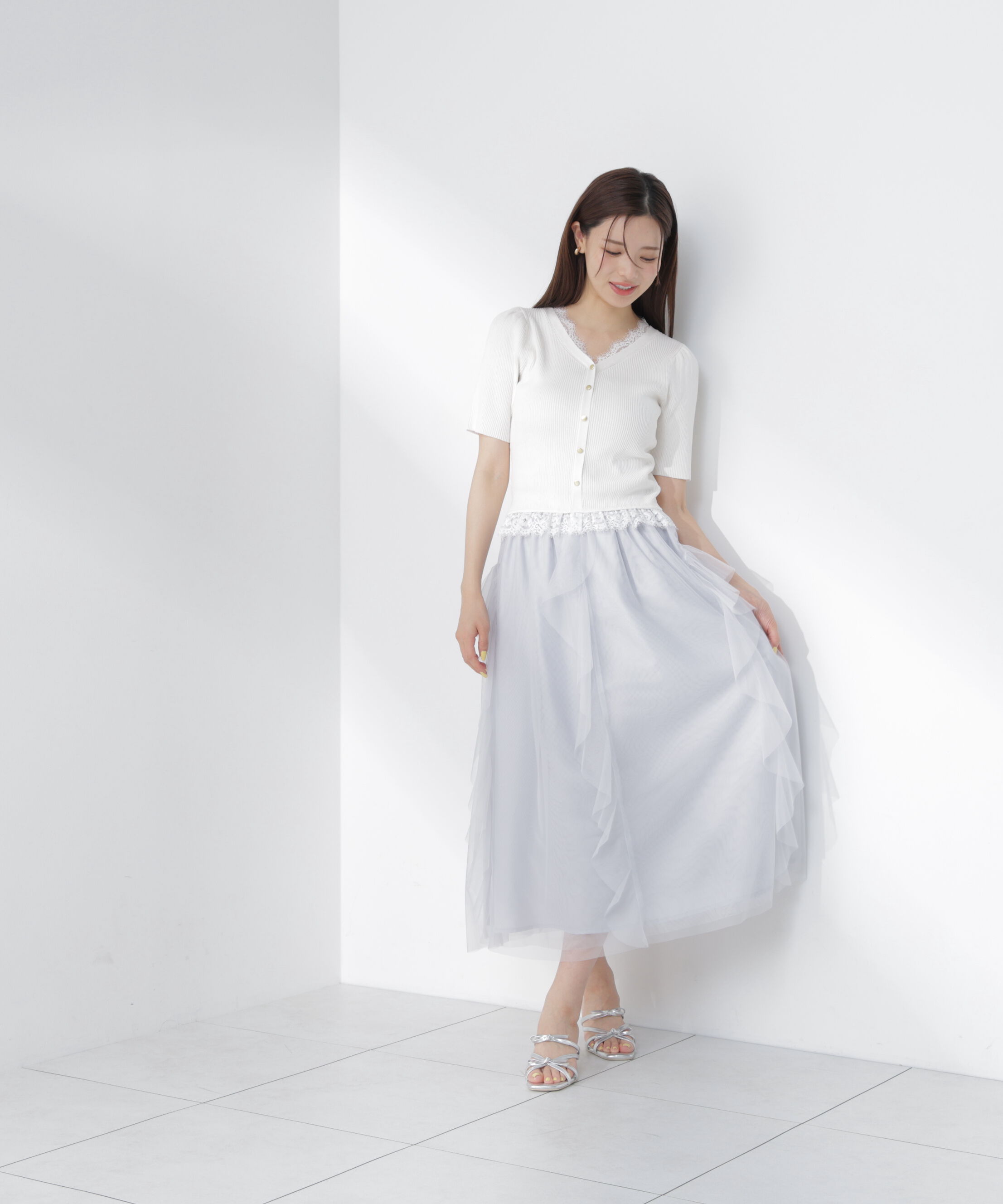 PROPORTION BODY DRESSING「＜中川紅葉さん着用＞ラッフルチュールスカート」|スカート|