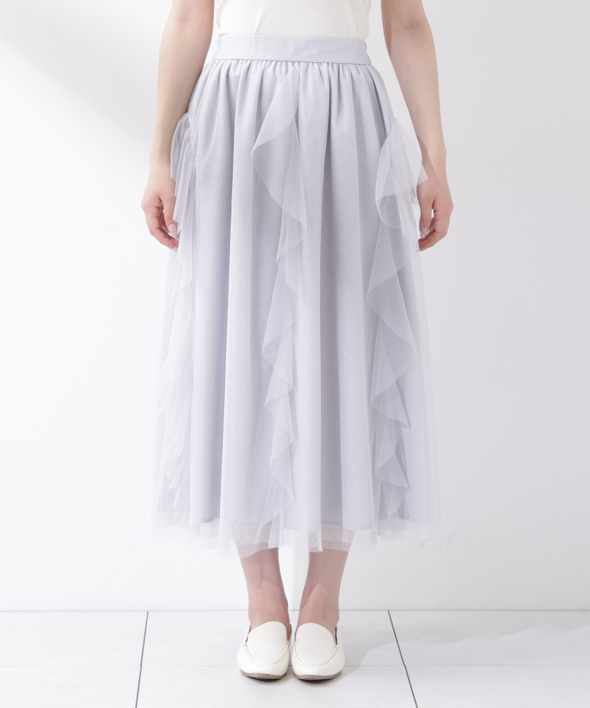 PROPORTION BODY DRESSING「＜中川紅葉さん着用＞ラッフルチュールスカート」|スカート|