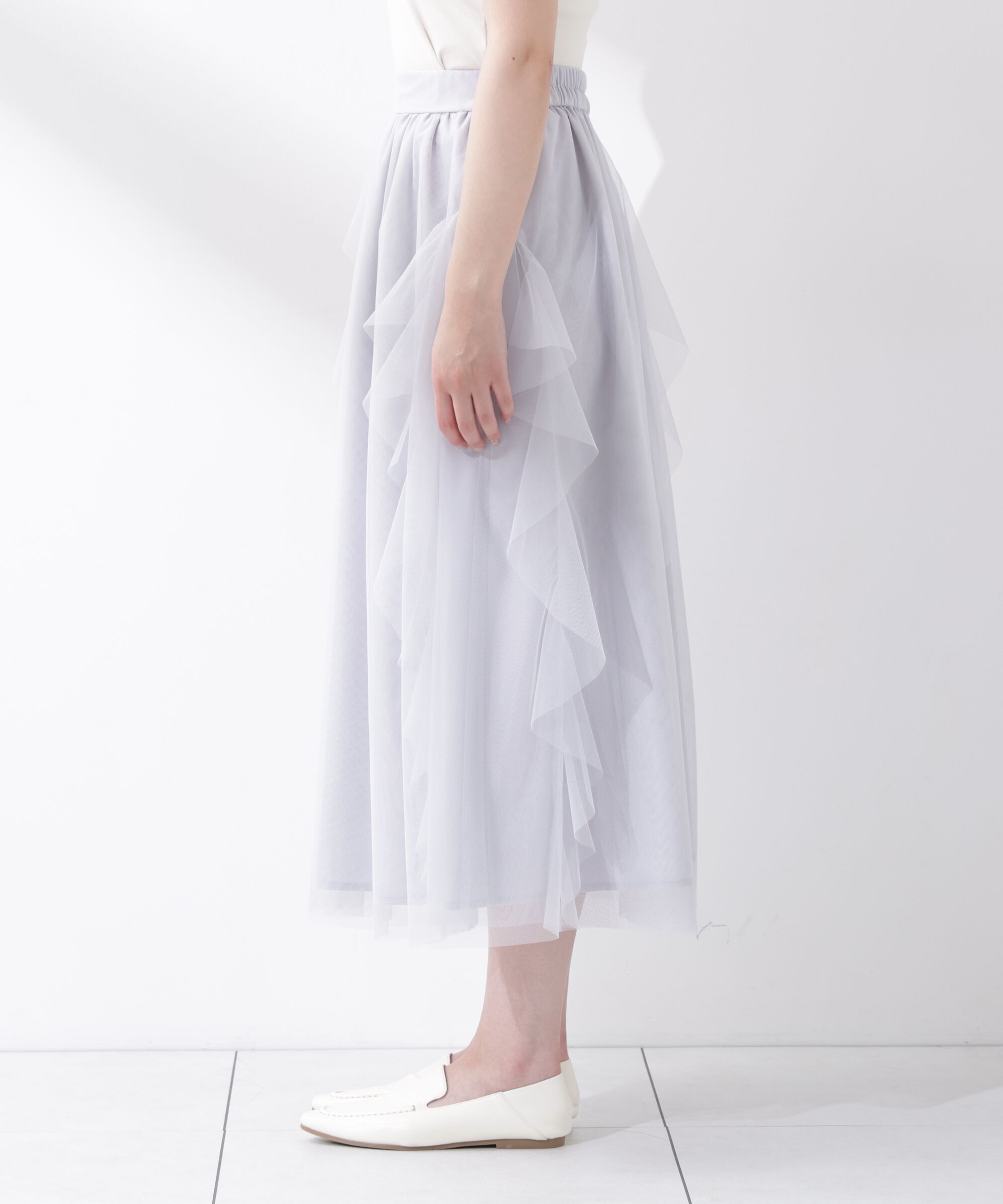 PROPORTION BODY DRESSING「＜中川紅葉さん着用＞ラッフルチュールスカート」|スカート|