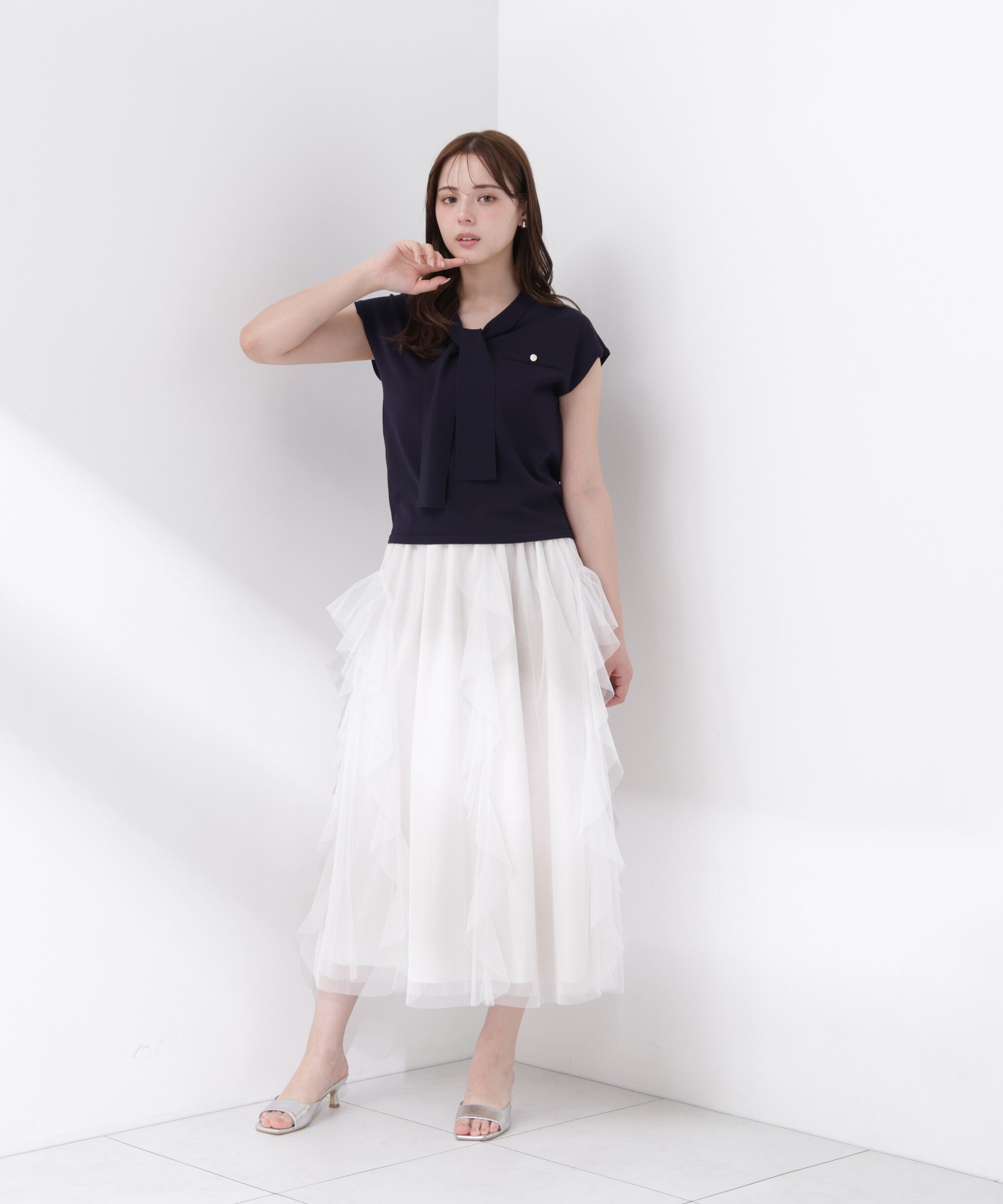 PROPORTION BODY DRESSING「＜中川紅葉さん着用＞ラッフルチュールスカート」|スカート|