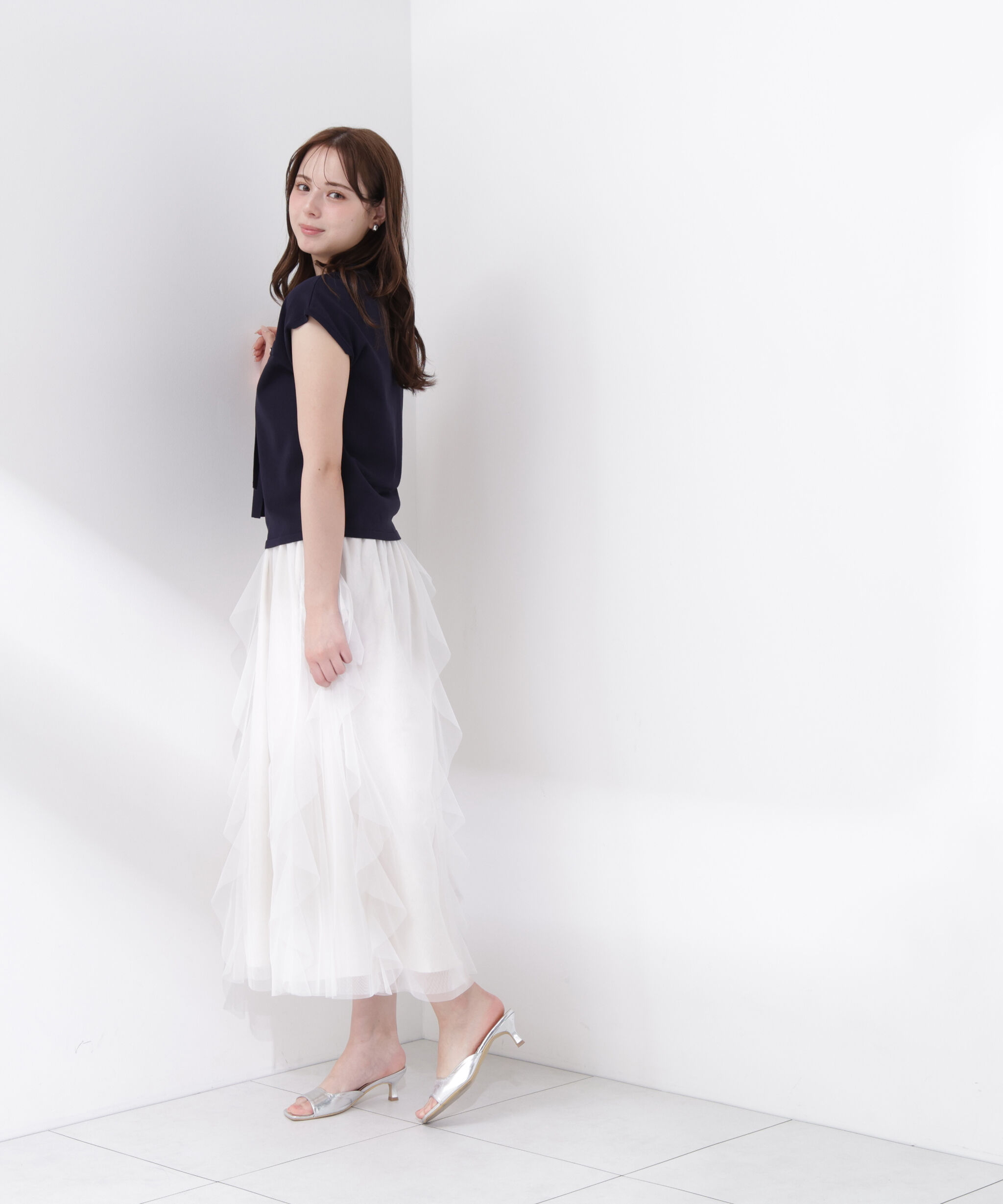 PROPORTION BODY DRESSING「＜中川紅葉さん着用＞ラッフルチュールスカート」|スカート|