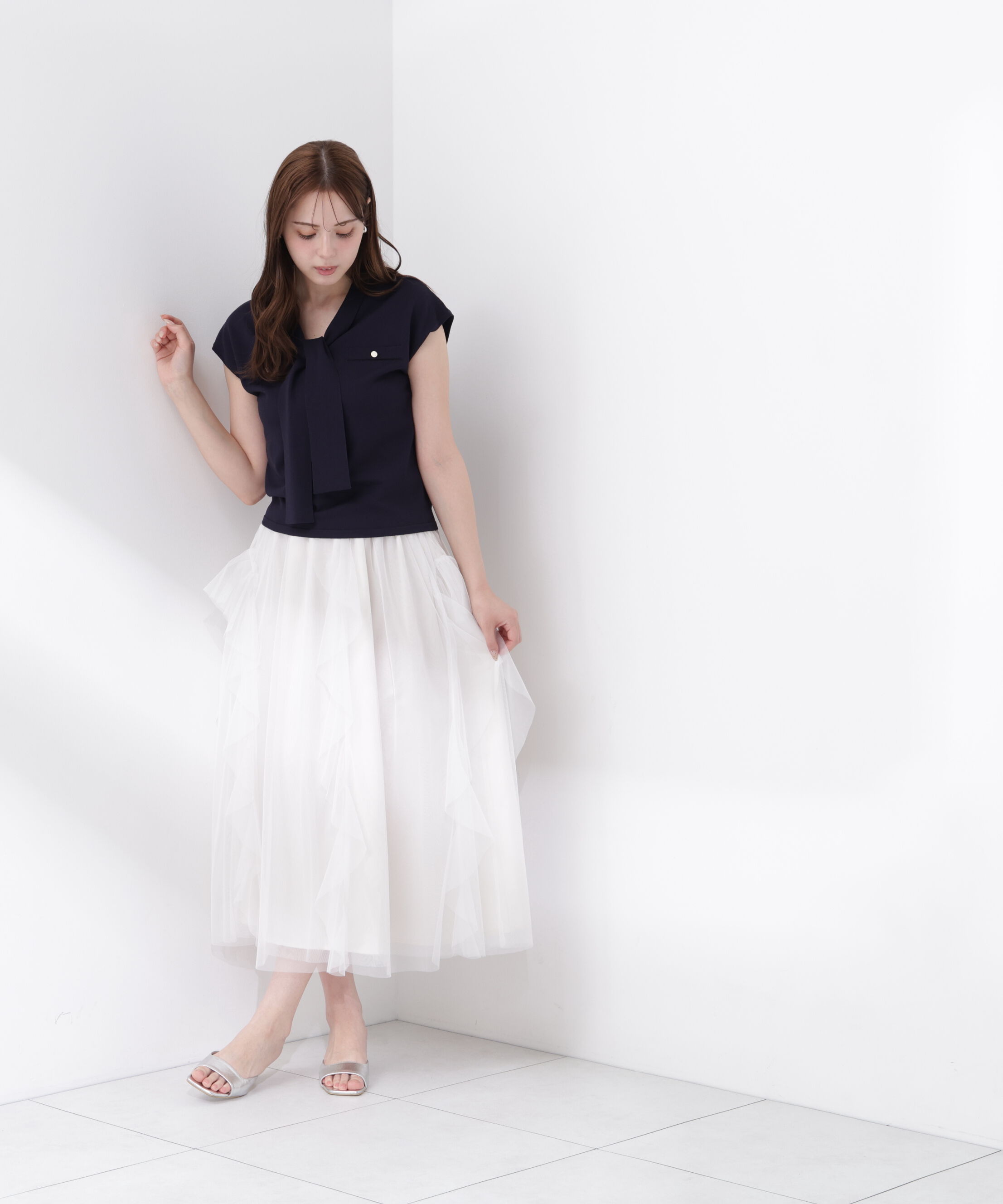 PROPORTION BODY DRESSING「＜中川紅葉さん着用＞ラッフルチュールスカート」|スカート|
