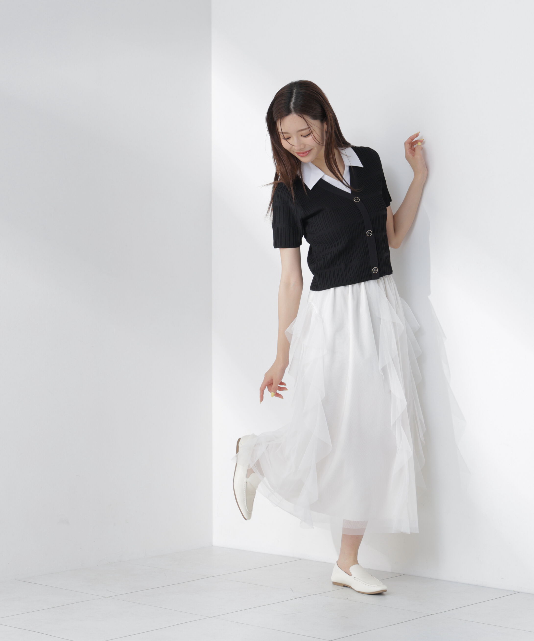 PROPORTION BODY DRESSING「＜中川紅葉さん着用＞ラッフルチュールスカート」|スカート|
