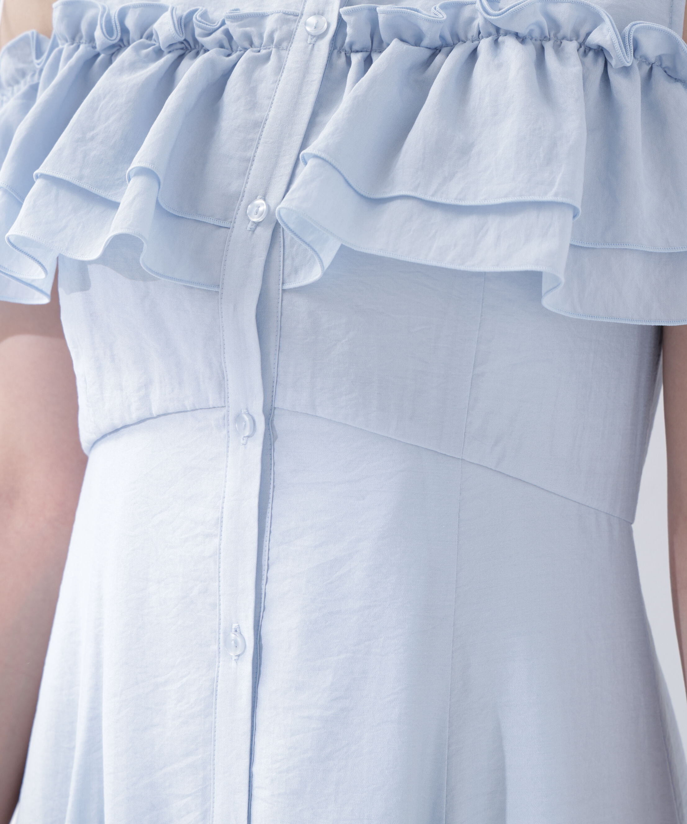 PROPORTION BODY DRESSING「＜EDIT COLOGNE＞フリルシャツワンピース」|ワンピース|