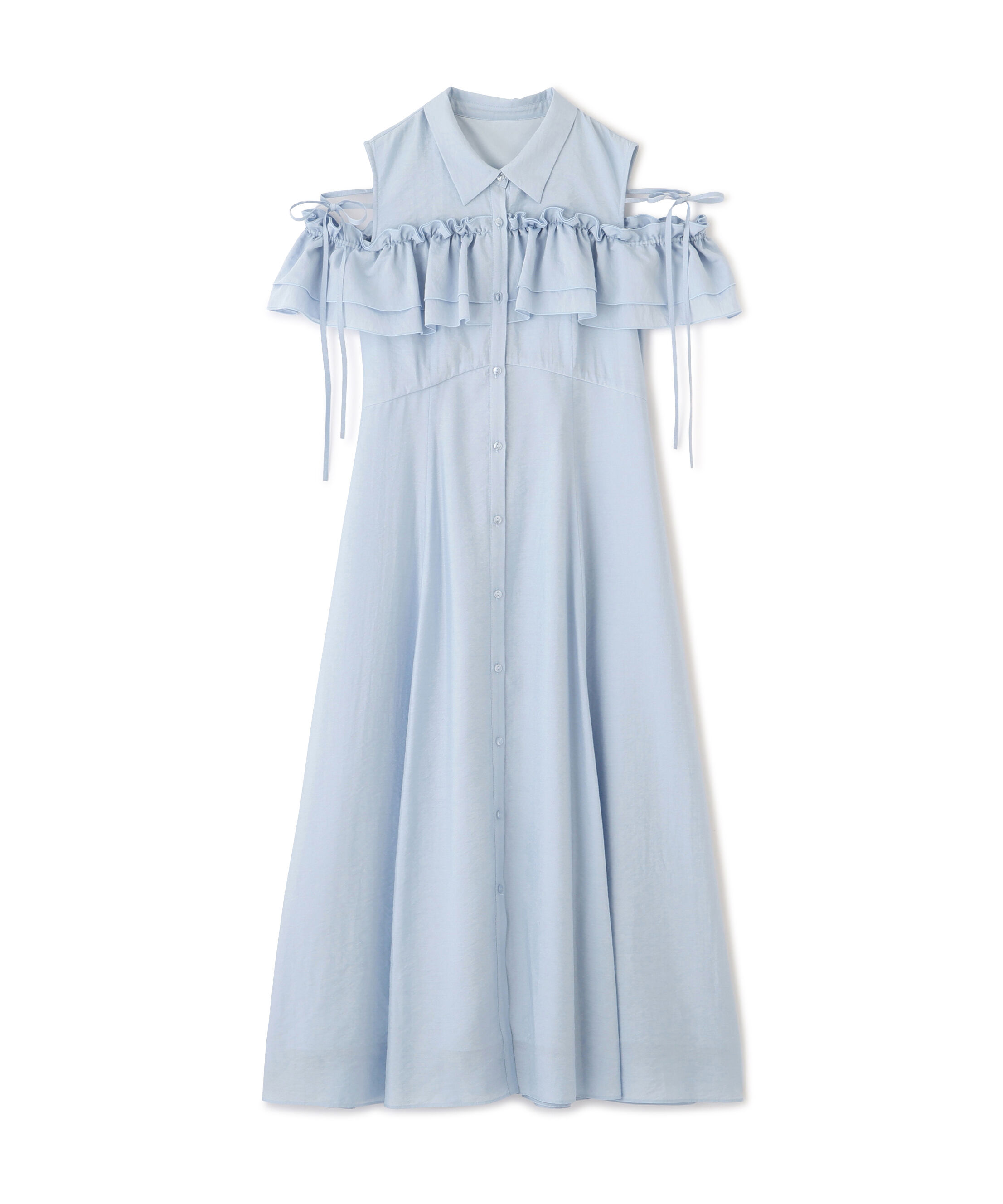 PROPORTION BODY DRESSING「＜EDIT COLOGNE＞フリルシャツワンピース」|ワンピース|