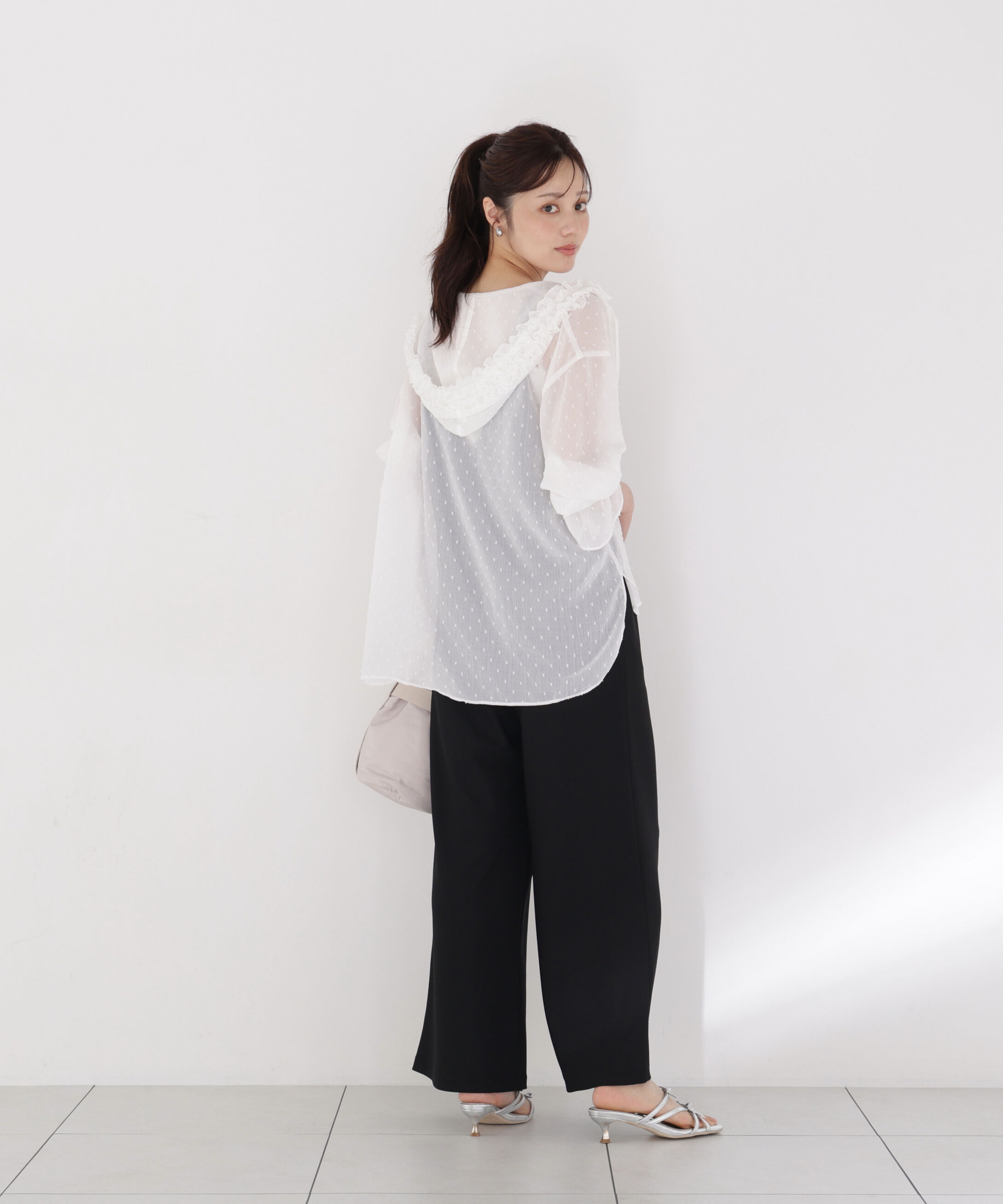 PROPORTION BODY DRESSING「＜a/mie＞カットジャガードフードシャツ」|シャツ・ブラウス|