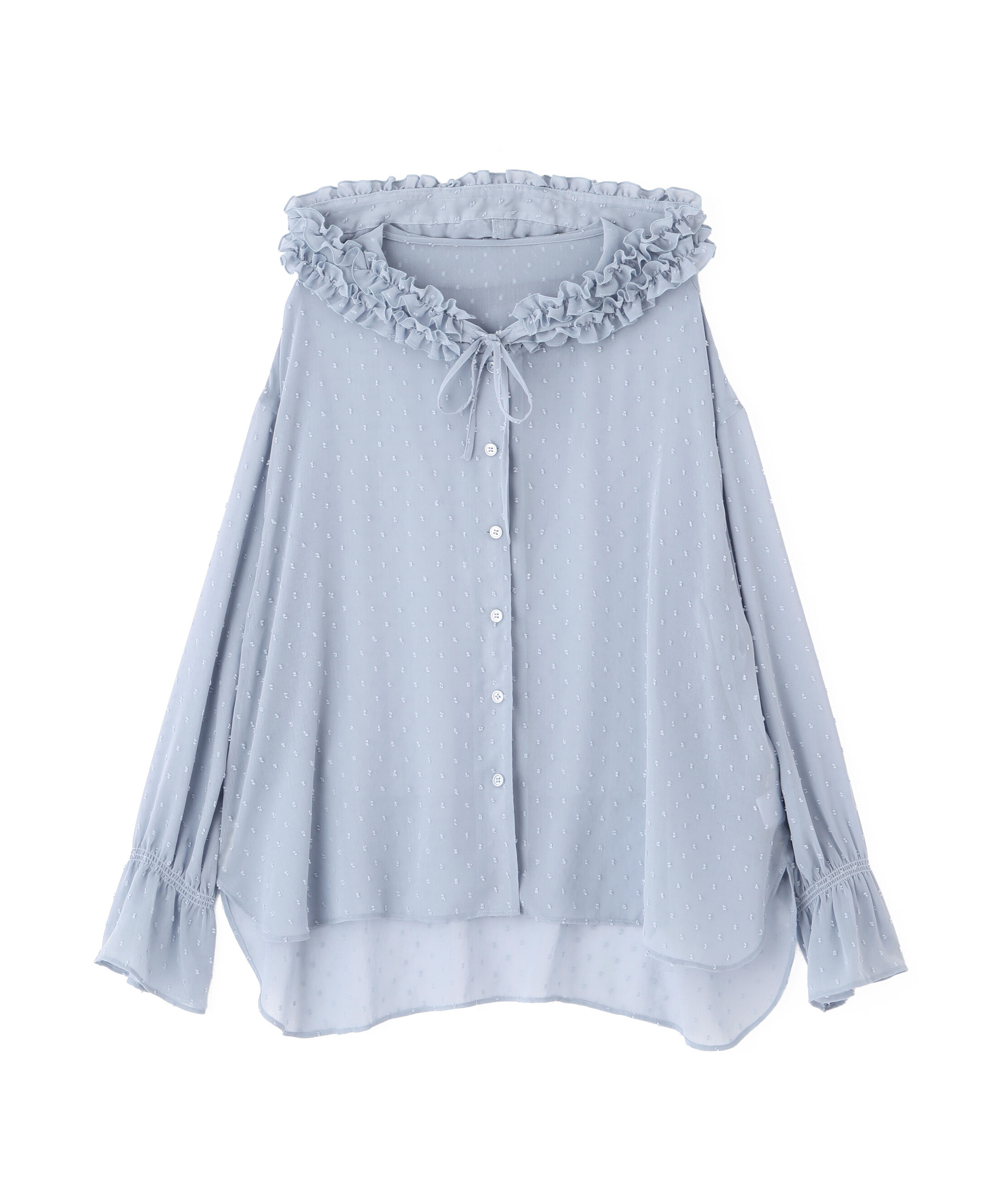 PROPORTION BODY DRESSING「＜a/mie＞カットジャガードフードシャツ」|シャツ・ブラウス|