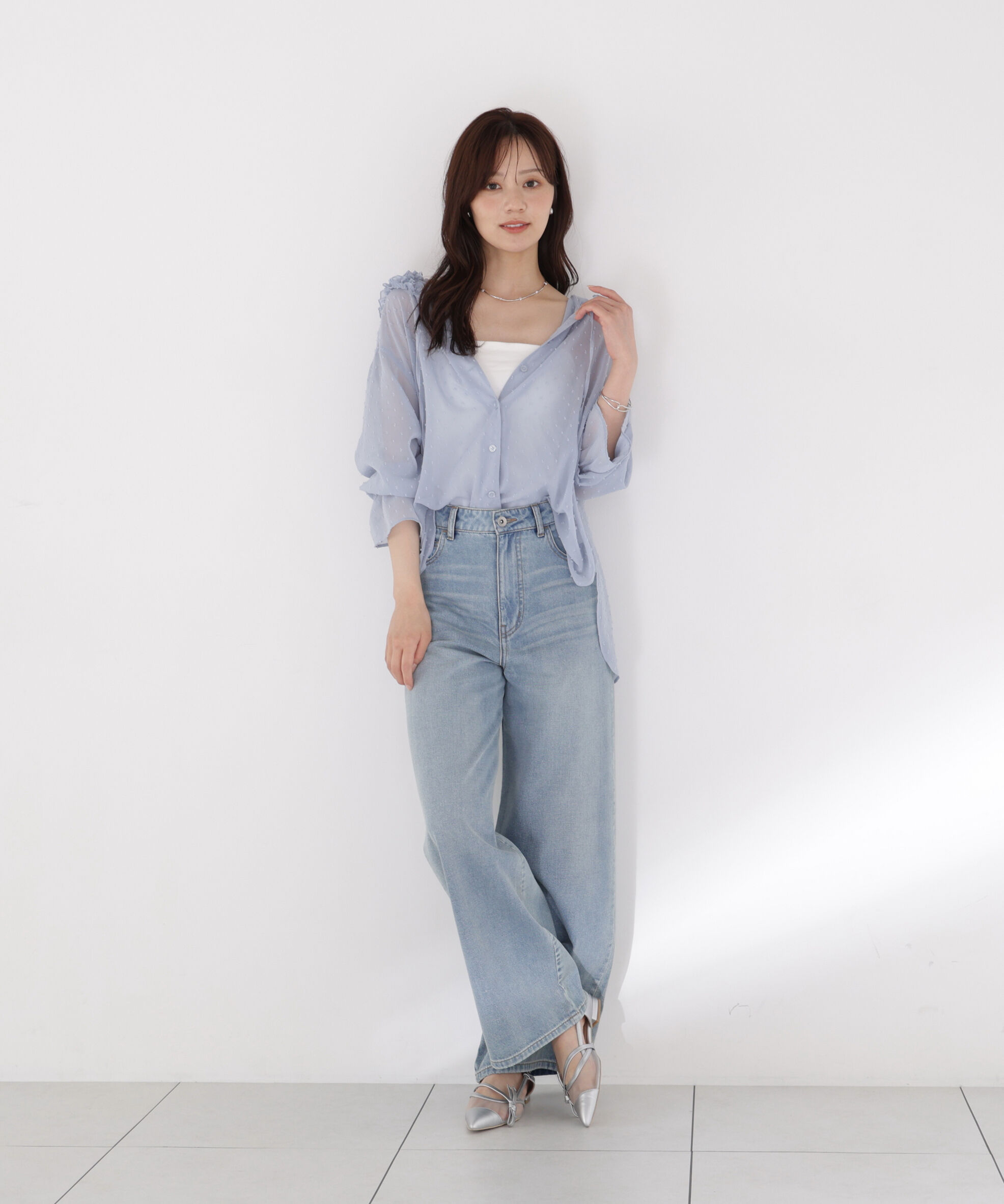 PROPORTION BODY DRESSING「＜a/mie＞カットジャガードフードシャツ」|シャツ・ブラウス|