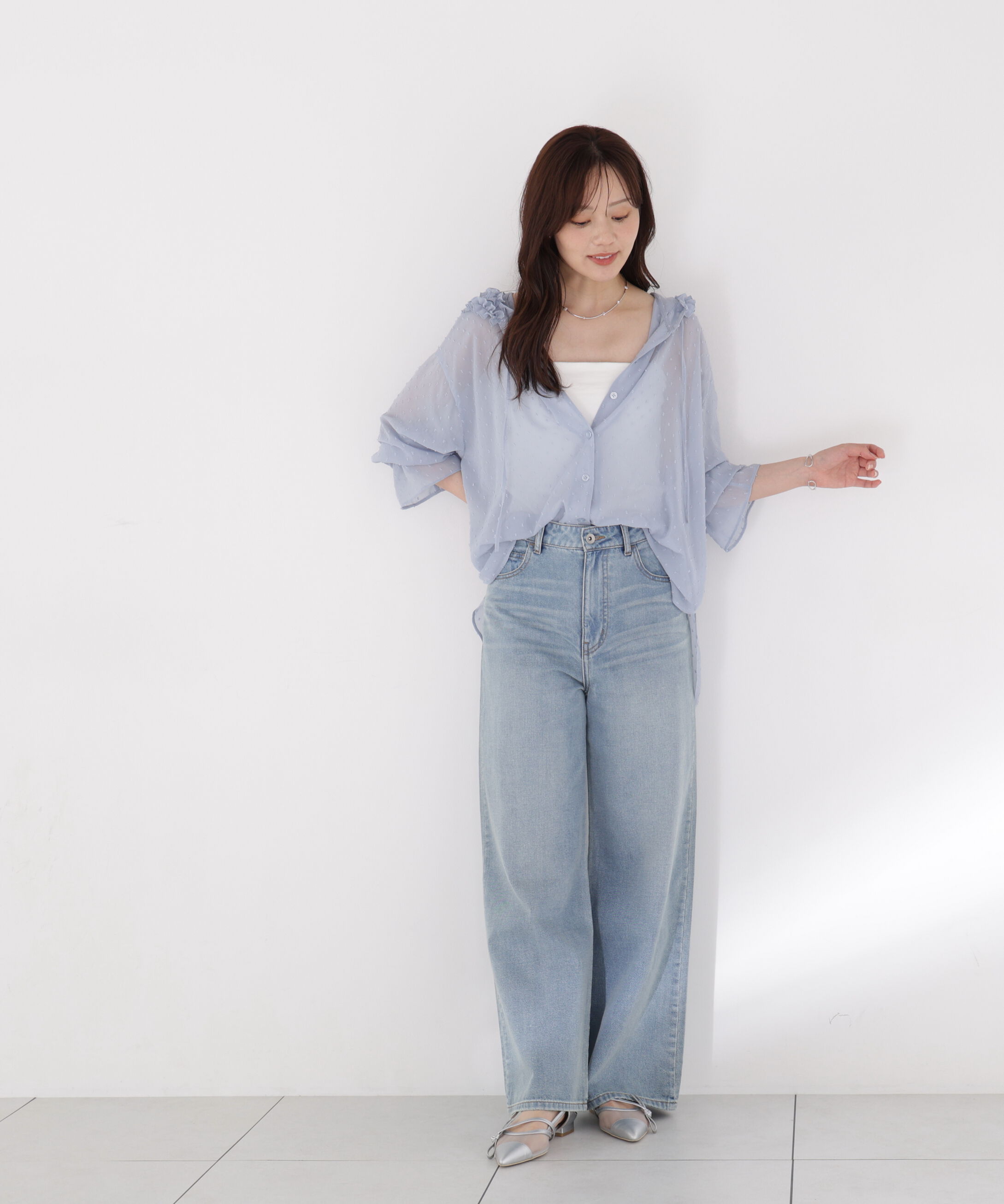 PROPORTION BODY DRESSING「＜a/mie＞カットジャガードフードシャツ」|シャツ・ブラウス|