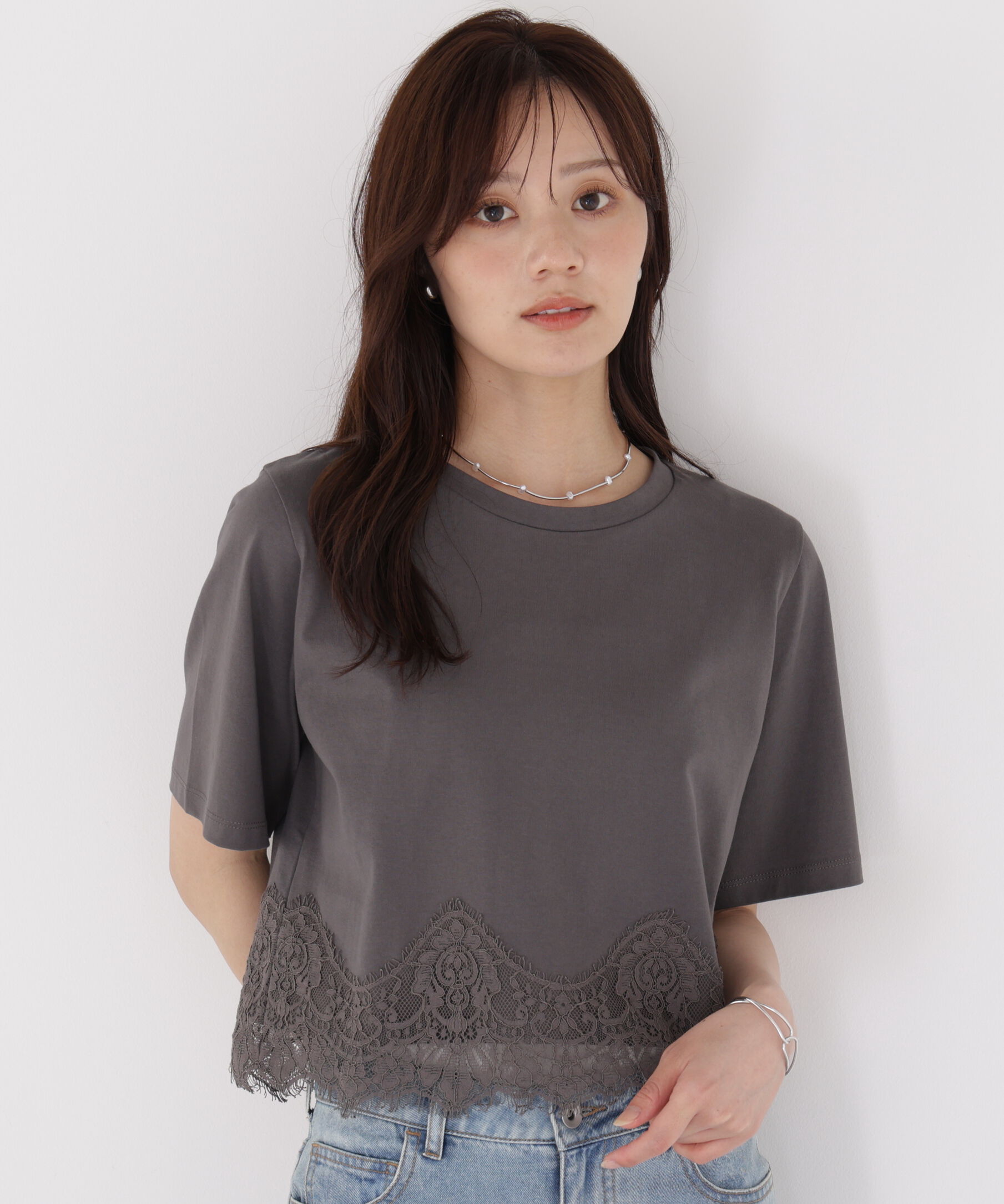 PROPORTION BODY DRESSING「レーストリムカットソー」|Tシャツ・カットソー|
